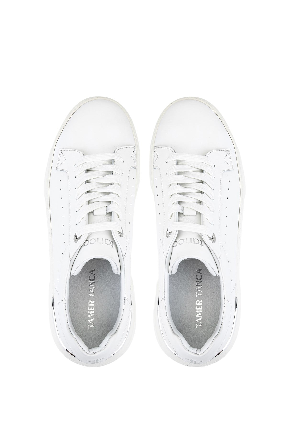 Tamer Tanca Erkek Hakiki Deri Beyaz Sneakers & Spor Ayakkabı