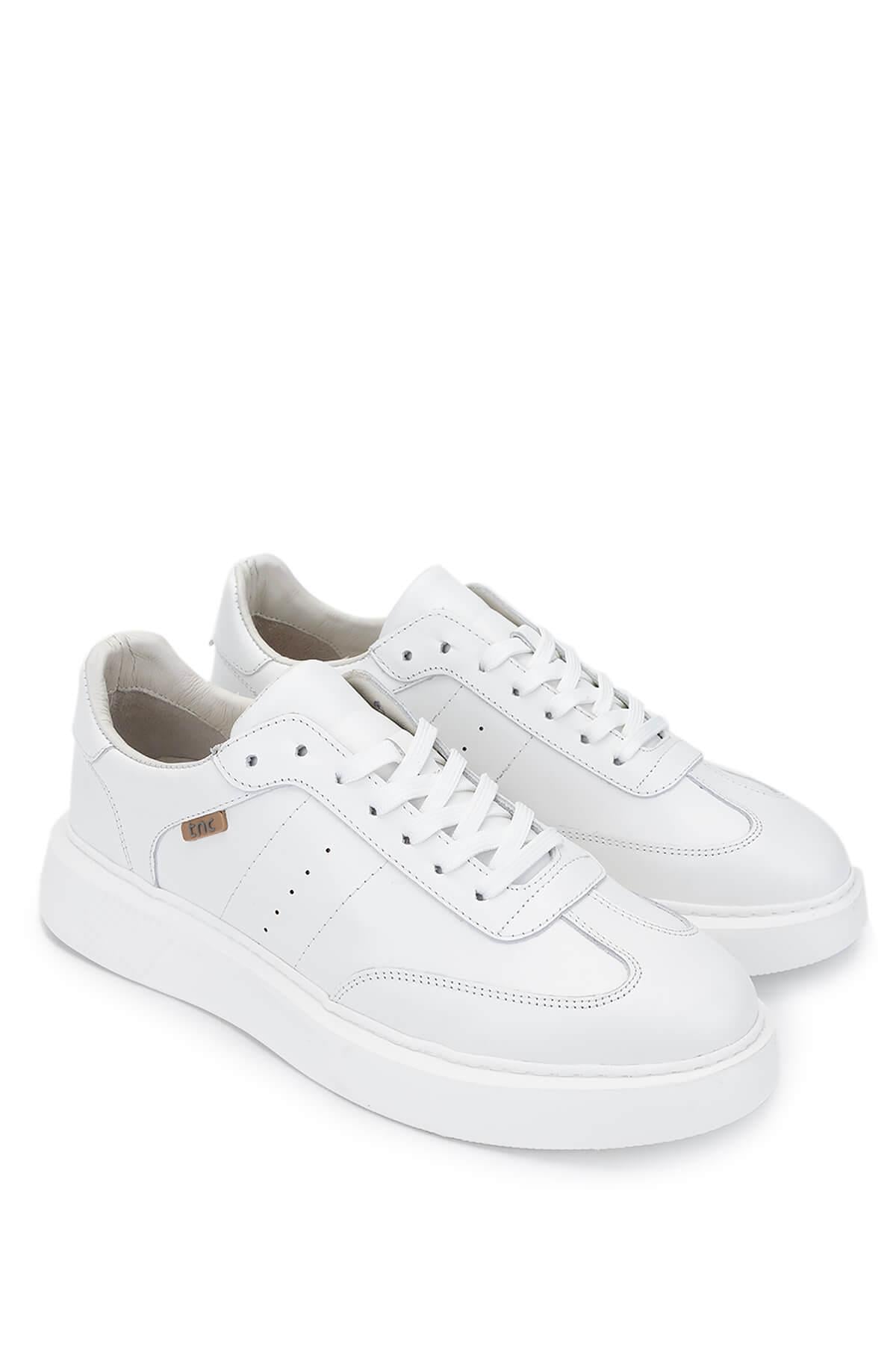 Tamer Tanca Erkek Hakiki Deri Beyaz Sneakers & Spor Ayakkabı