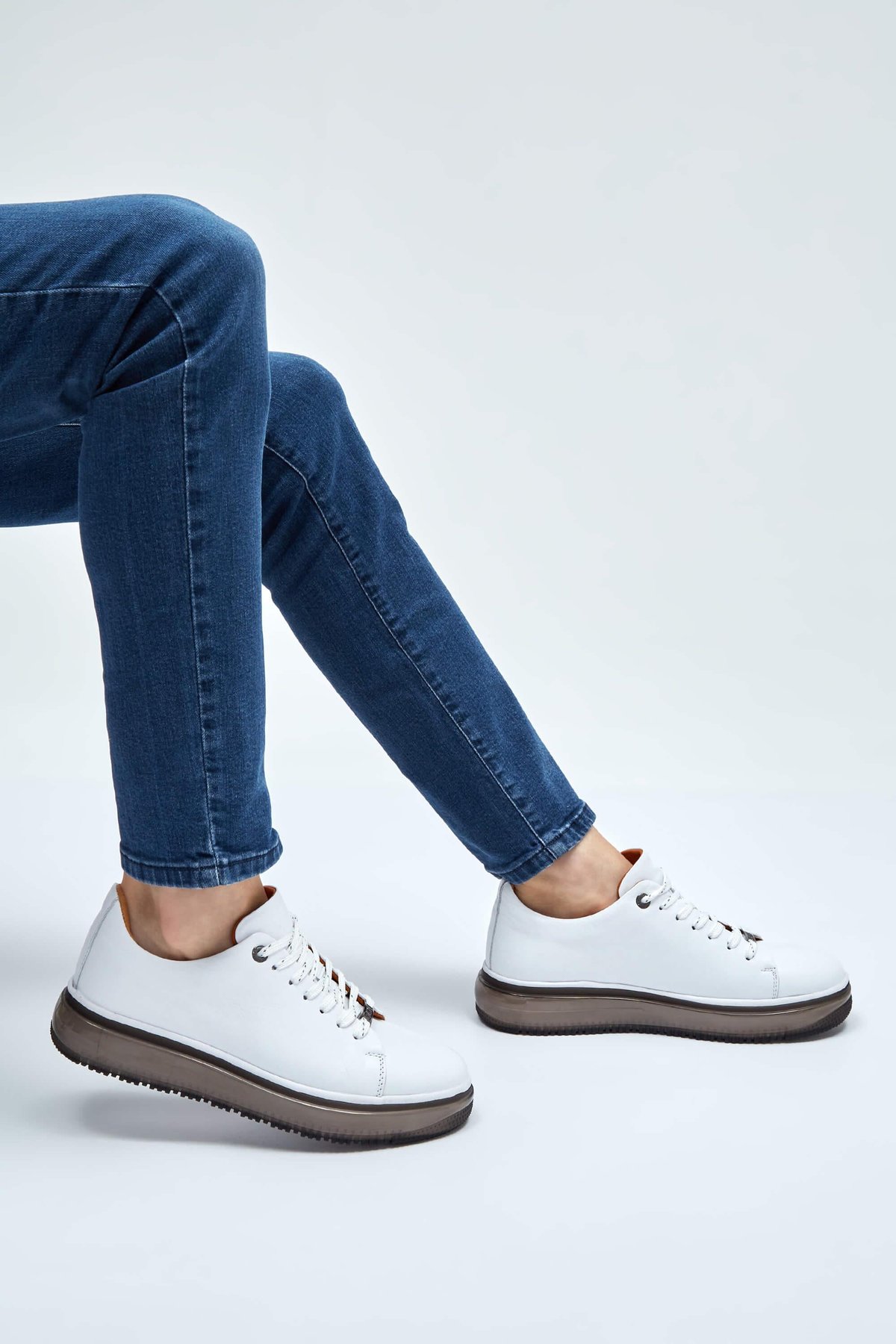 Tamer Tanca Erkek Hakiki Deri Beyaz Sneakers & Spor Ayakkabı