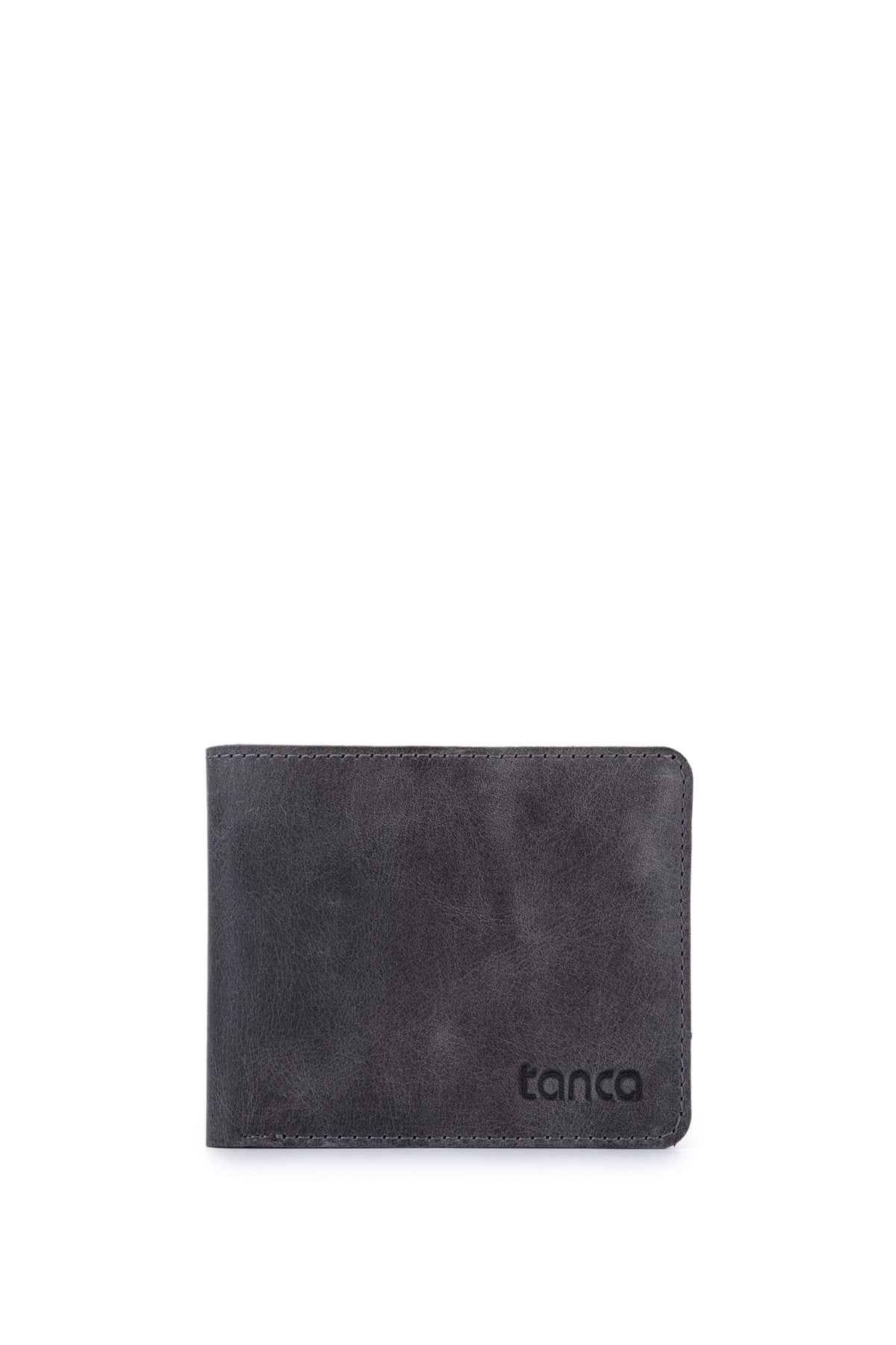 Tamer Tanca Erkek Hakiki Deri Gri Cüzdan