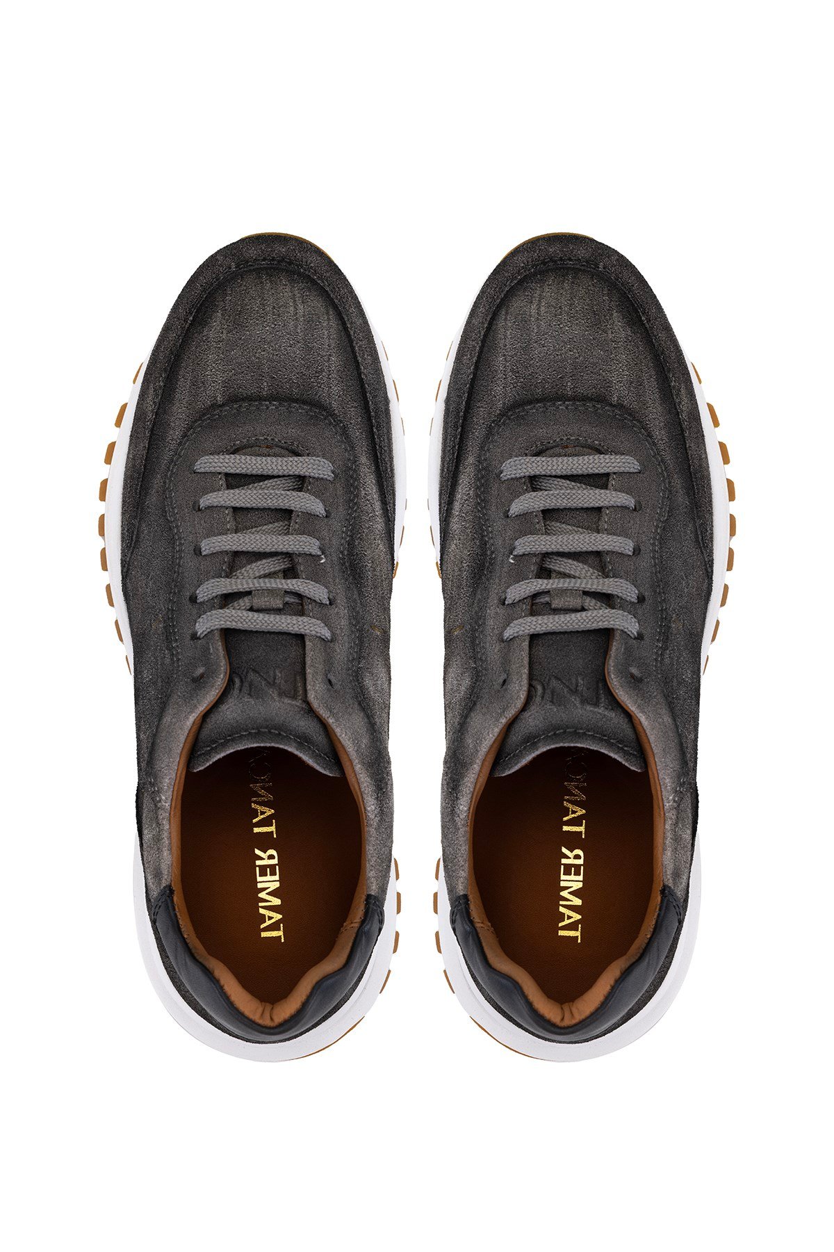 Tamer Tanca Erkek Hakiki Deri Gri Sneakers & Spor Ayakkabı