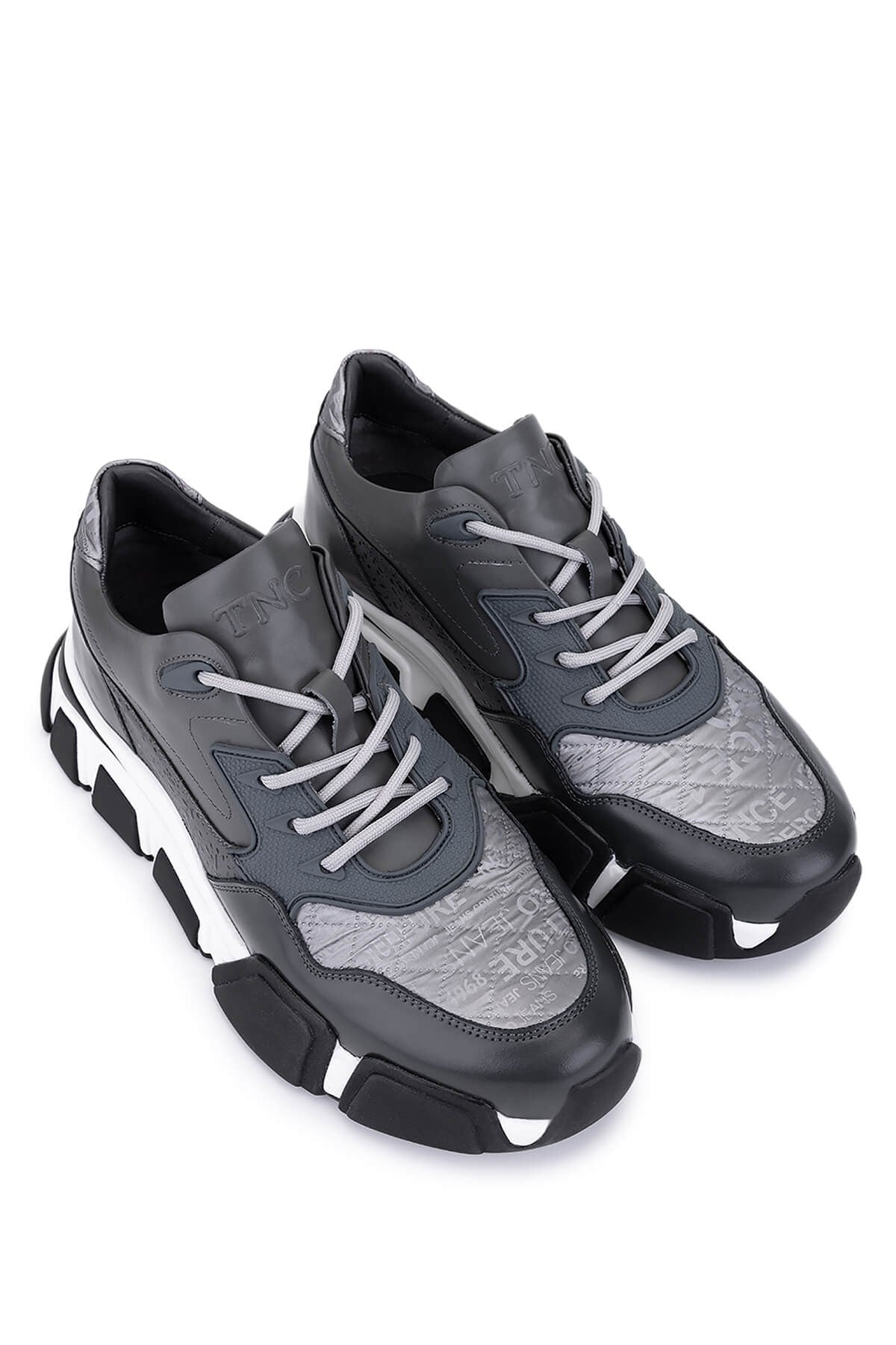 Tamer Tanca Erkek Hakiki Deri Gri Sneakers & Spor Ayakkabı