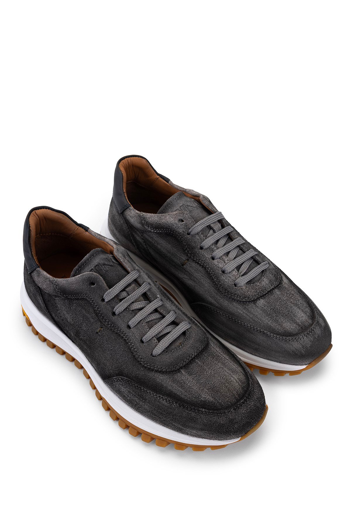 Tamer Tanca Erkek Hakiki Deri Gri Sneakers & Spor Ayakkabı