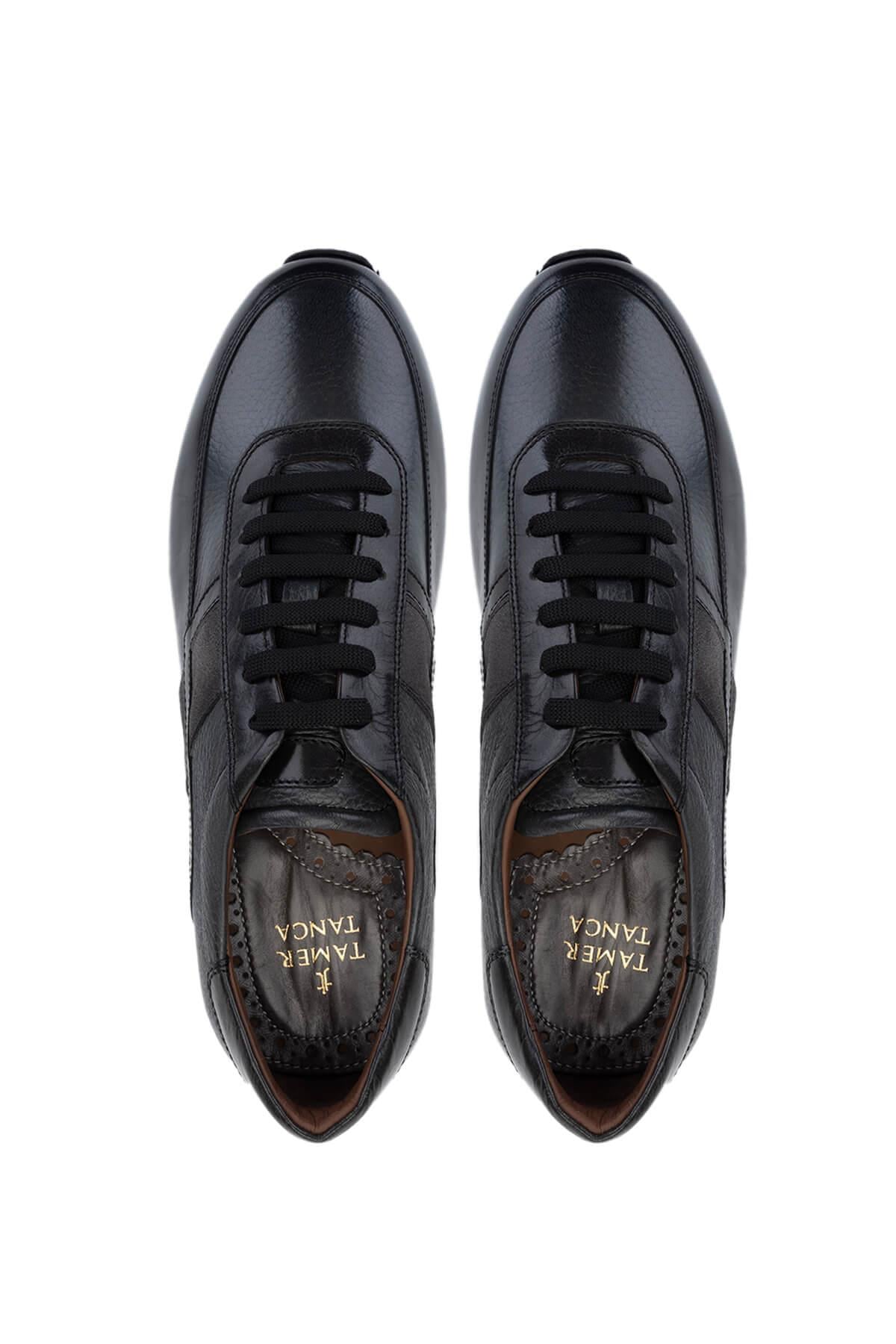 Tamer Tanca Erkek Hakiki Deri Gri Sneakers & Spor Ayakkabı