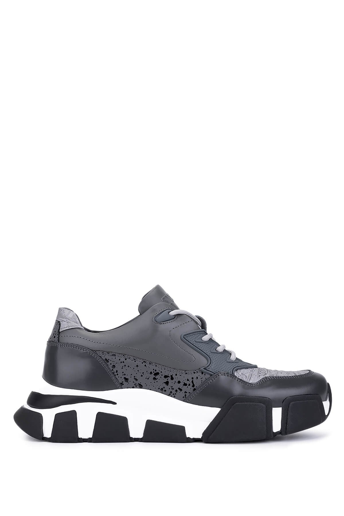 Tamer Tanca Erkek Hakiki Deri Gri Sneakers & Spor Ayakkabı