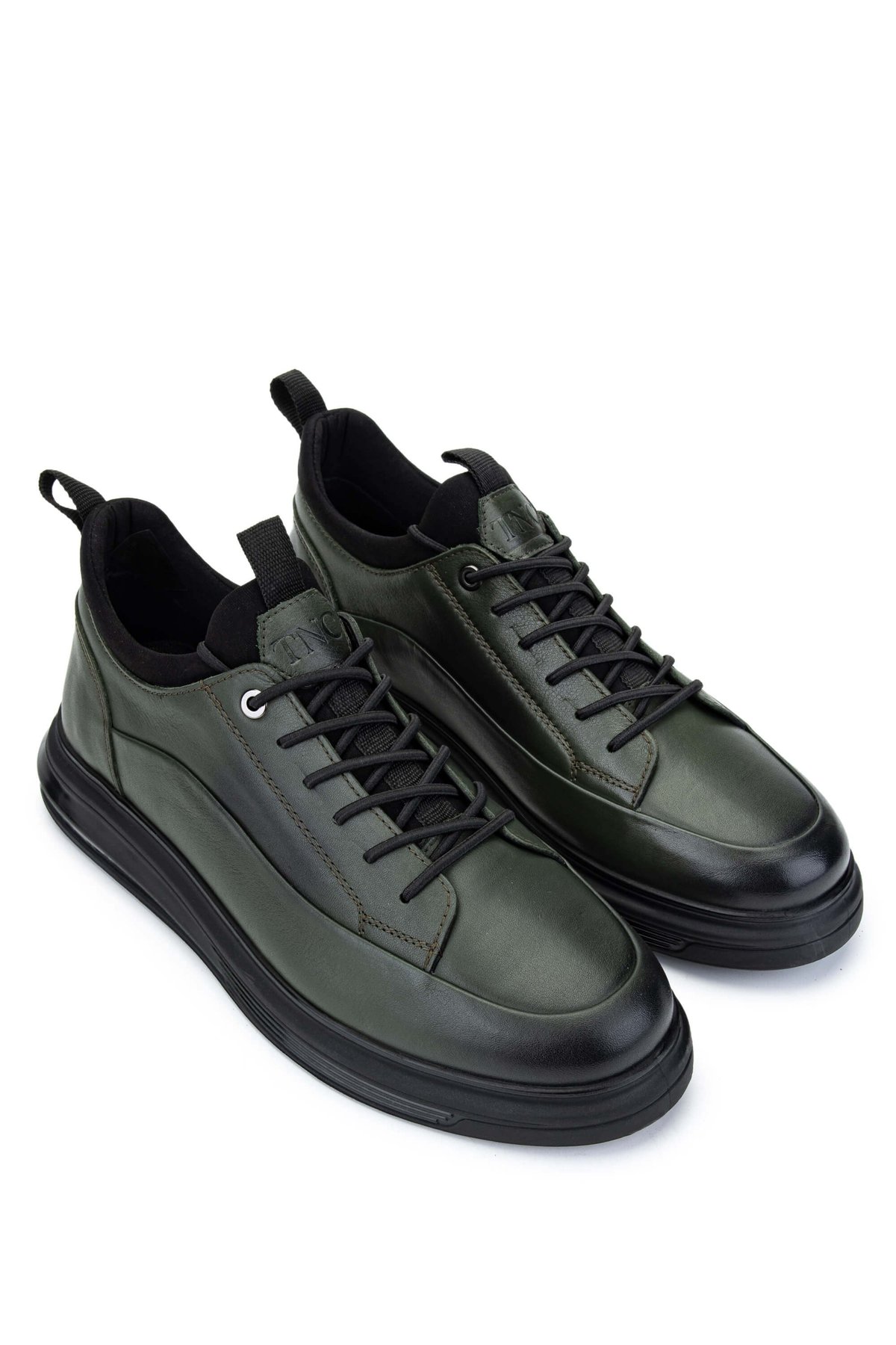 Tamer Tanca Erkek Hakiki Deri Haki Analin Sneakers & Spor Ayakkabı
