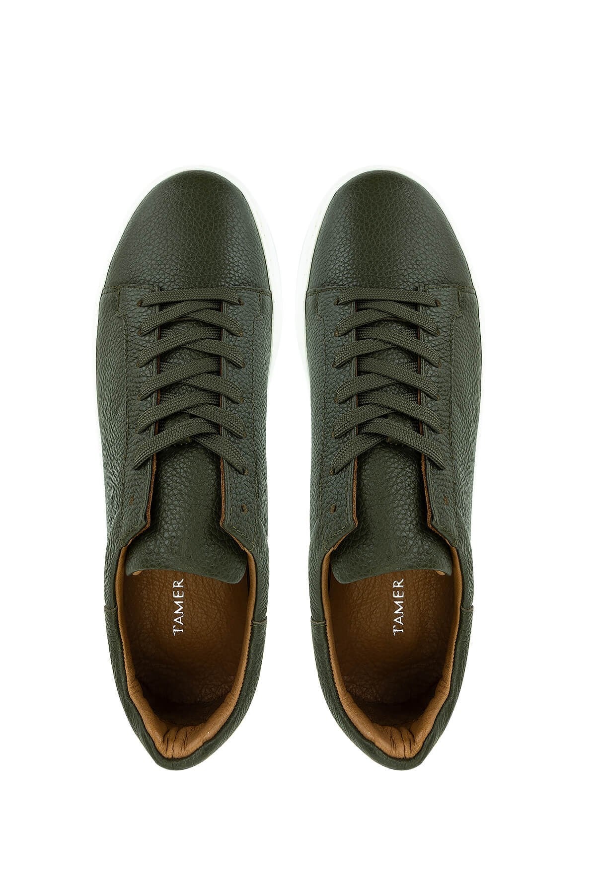 Tamer Tanca Erkek Hakiki Deri Haki Sneakers & Spor Ayakkabı
