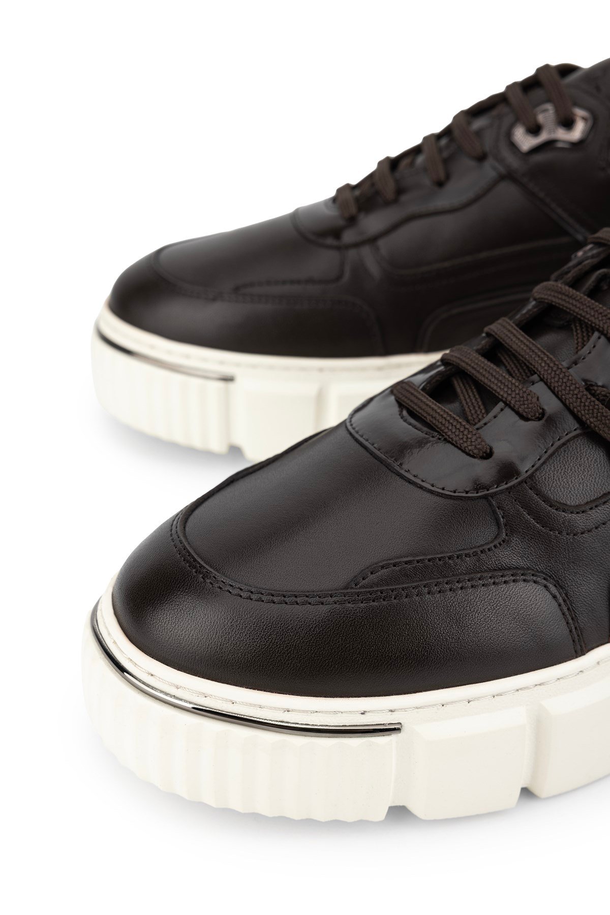 Tamer Tanca Erkek Hakiki Deri Kahverengi Sneakers & Spor Ayakkabı