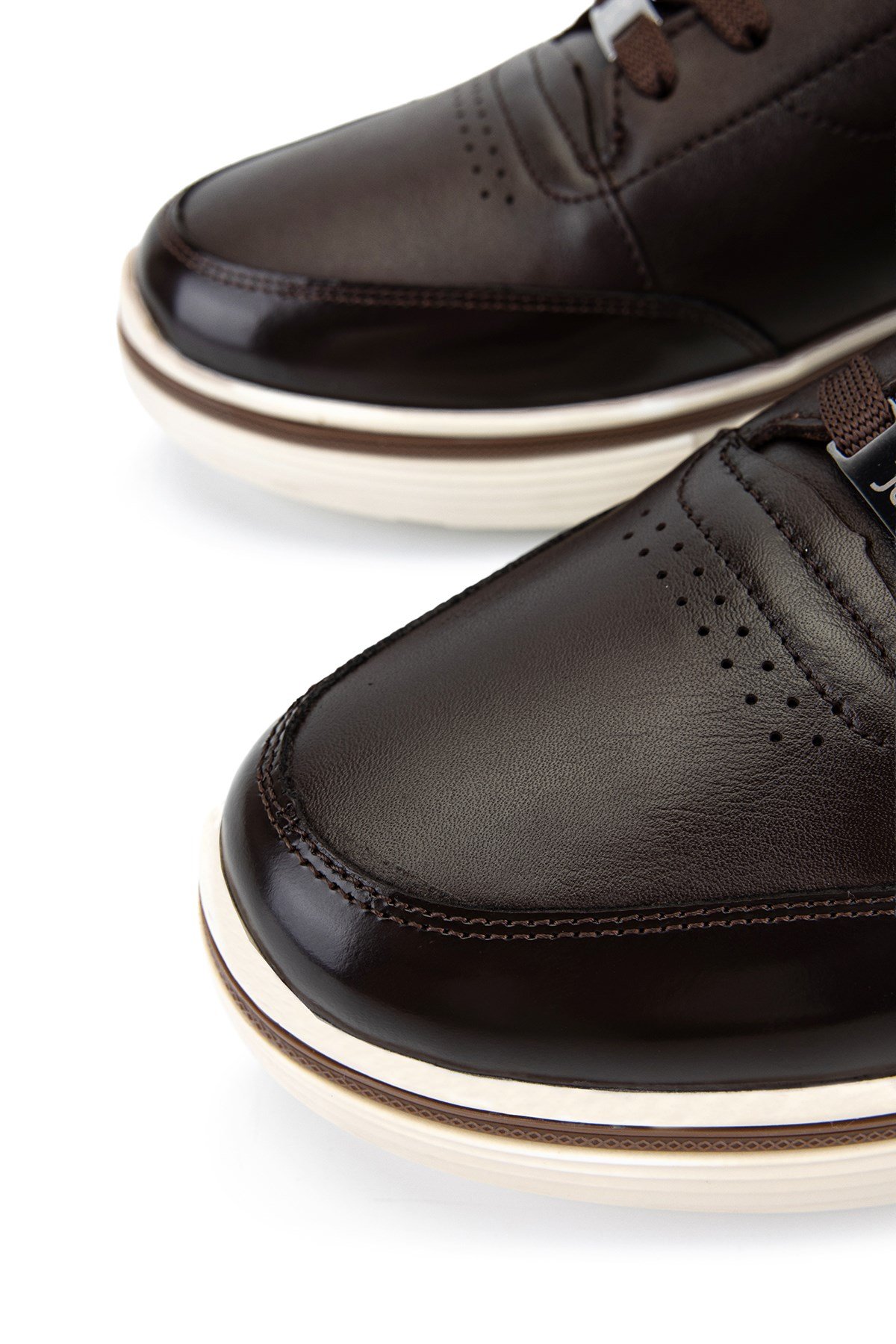 Tamer Tanca Erkek Hakiki Deri Kahverengi Sneakers & Spor Ayakkabı