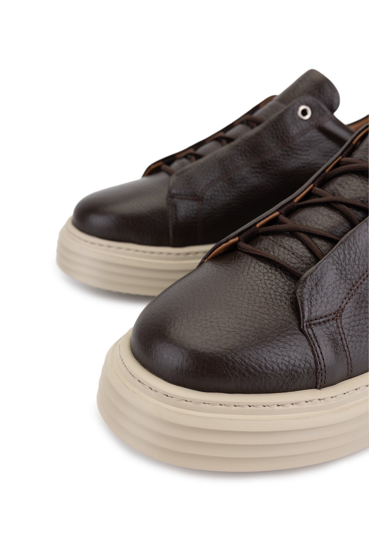 Tamer Tanca Erkek Hakiki Deri Kahverengi Sneakers & Spor Ayakkabı