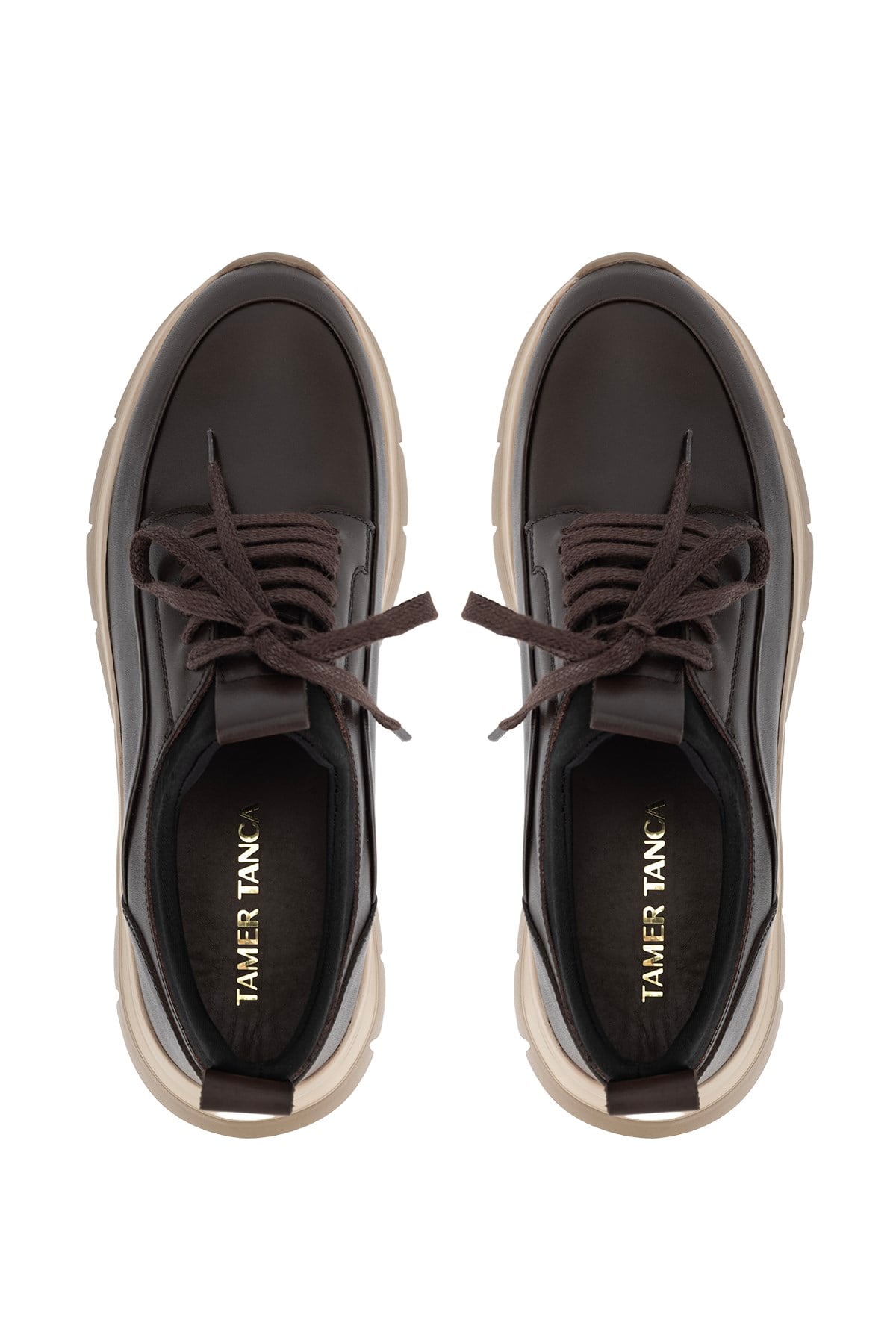 Tamer Tanca Erkek Hakiki Deri Kahverengi Sneakers & Spor Ayakkabı