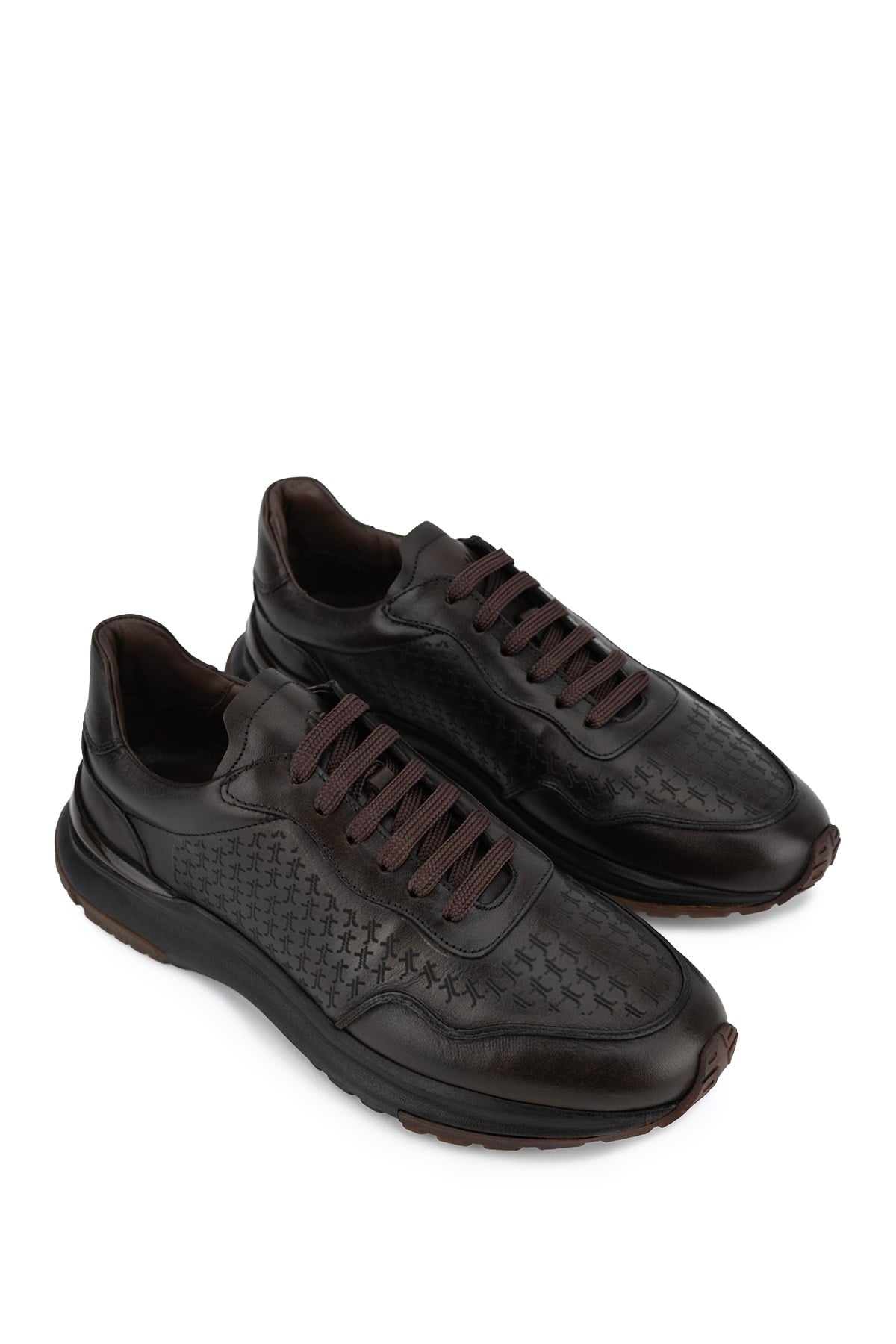 Tamer Tanca Erkek Hakiki Deri Kahverengi Sneakers & Spor Ayakkabı
