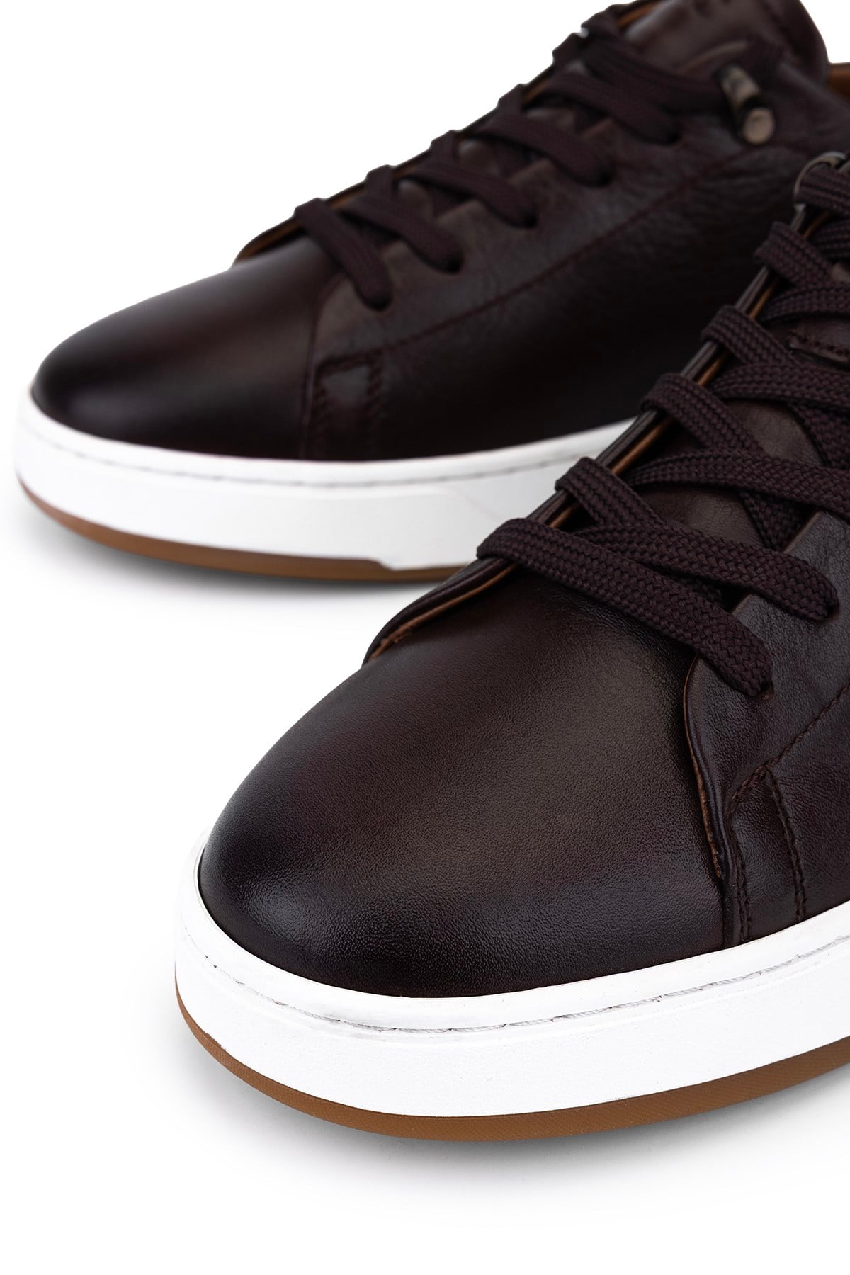 Tamer Tanca Erkek Hakiki Deri Kahverengi Sneakers & Spor Ayakkabı