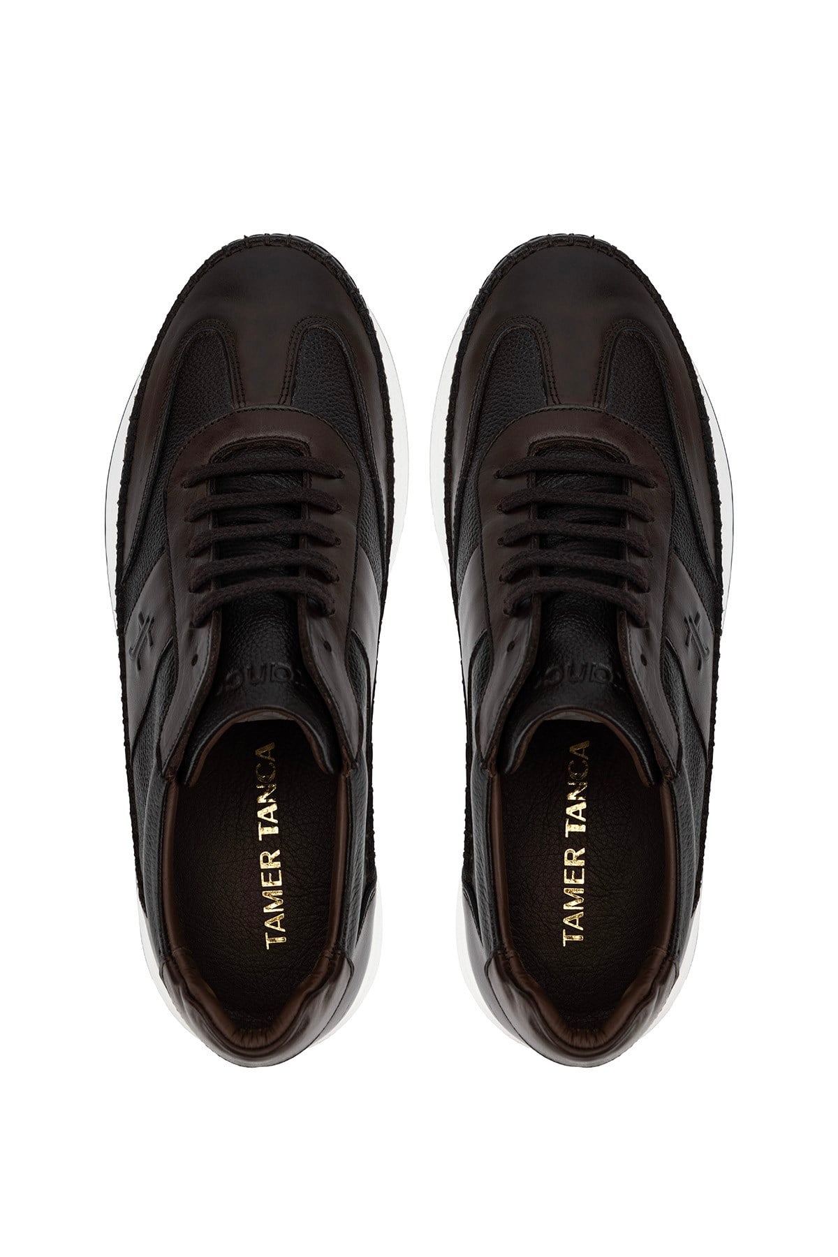 Tamer Tanca Erkek Hakiki Deri Kahverengi Sneakers & Spor Ayakkabı