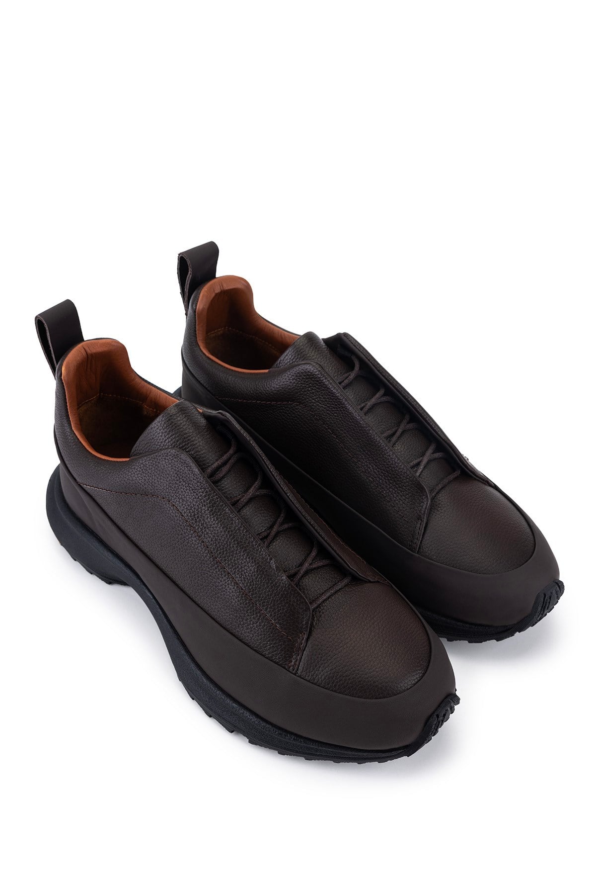 Tamer Tanca Erkek Hakiki Deri Kahverengi Sneakers & Spor Ayakkabı