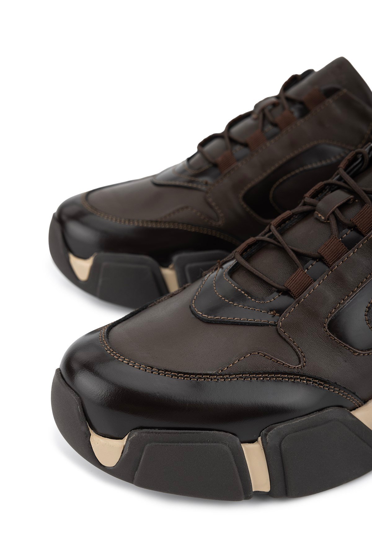 Tamer Tanca Erkek Hakiki Deri Kahverengi Sneakers & Spor Ayakkabı