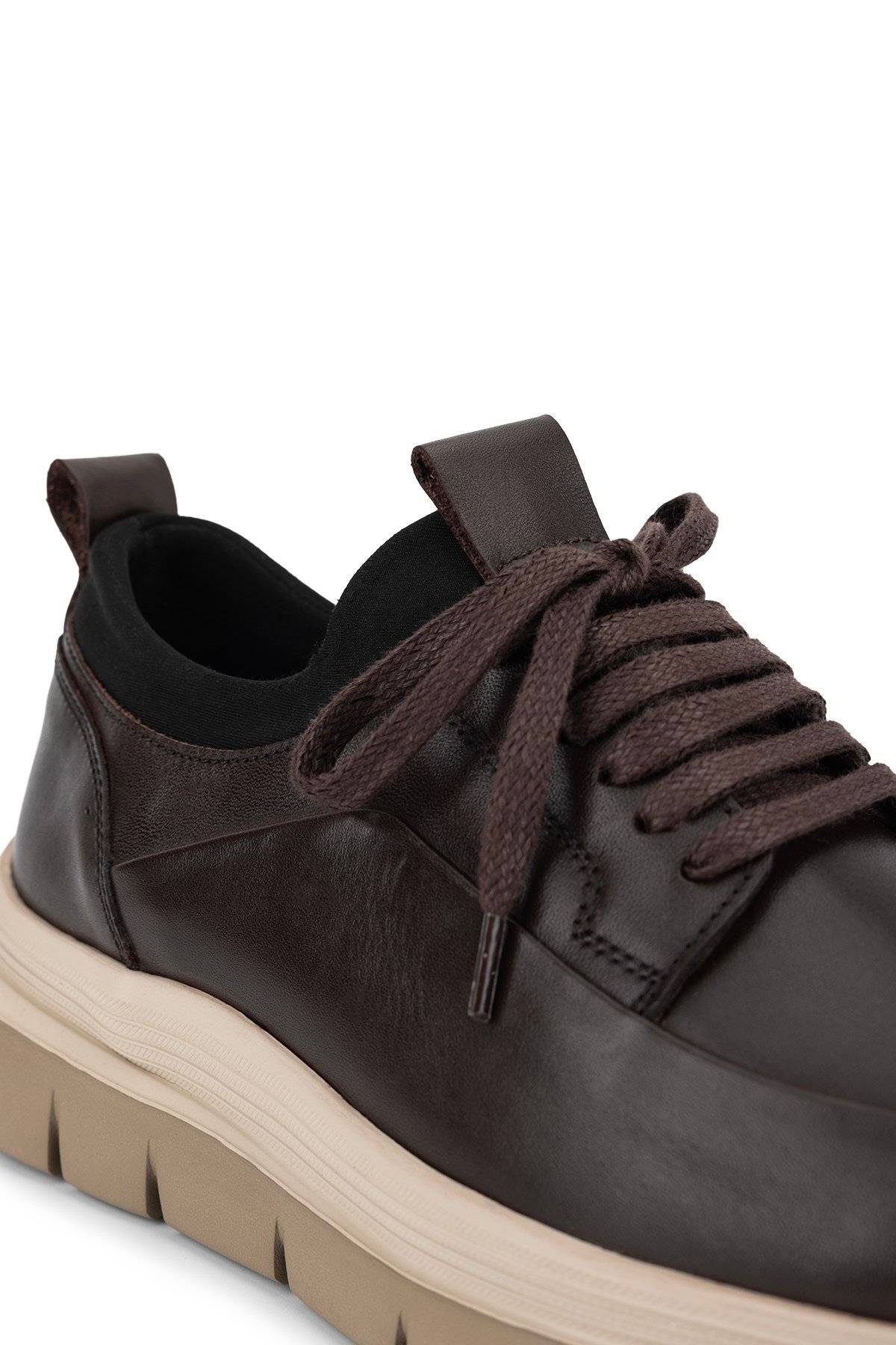 Tamer Tanca Erkek Hakiki Deri Kahverengi Sneakers & Spor Ayakkabı