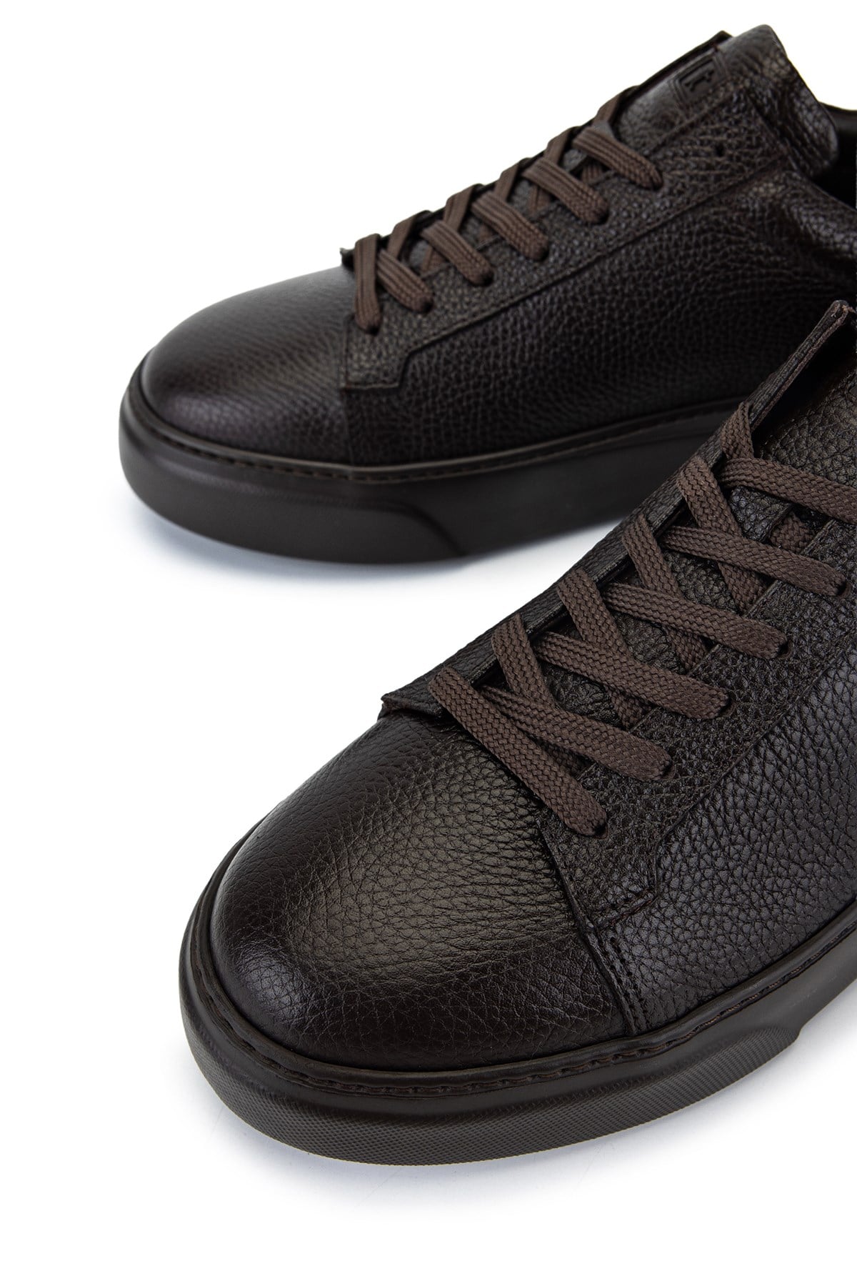 Tamer Tanca Erkek Hakiki Deri Kahverengi Taban Sneakers & Spor Ayakkabı
