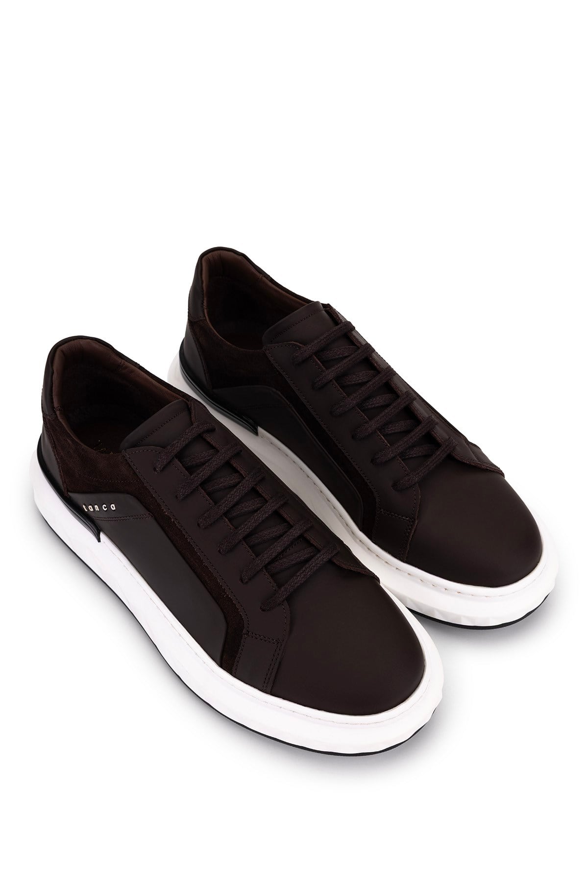 Tamer Tanca Erkek Hakiki Deri Kahverengi Sneakers & Spor Ayakkabı