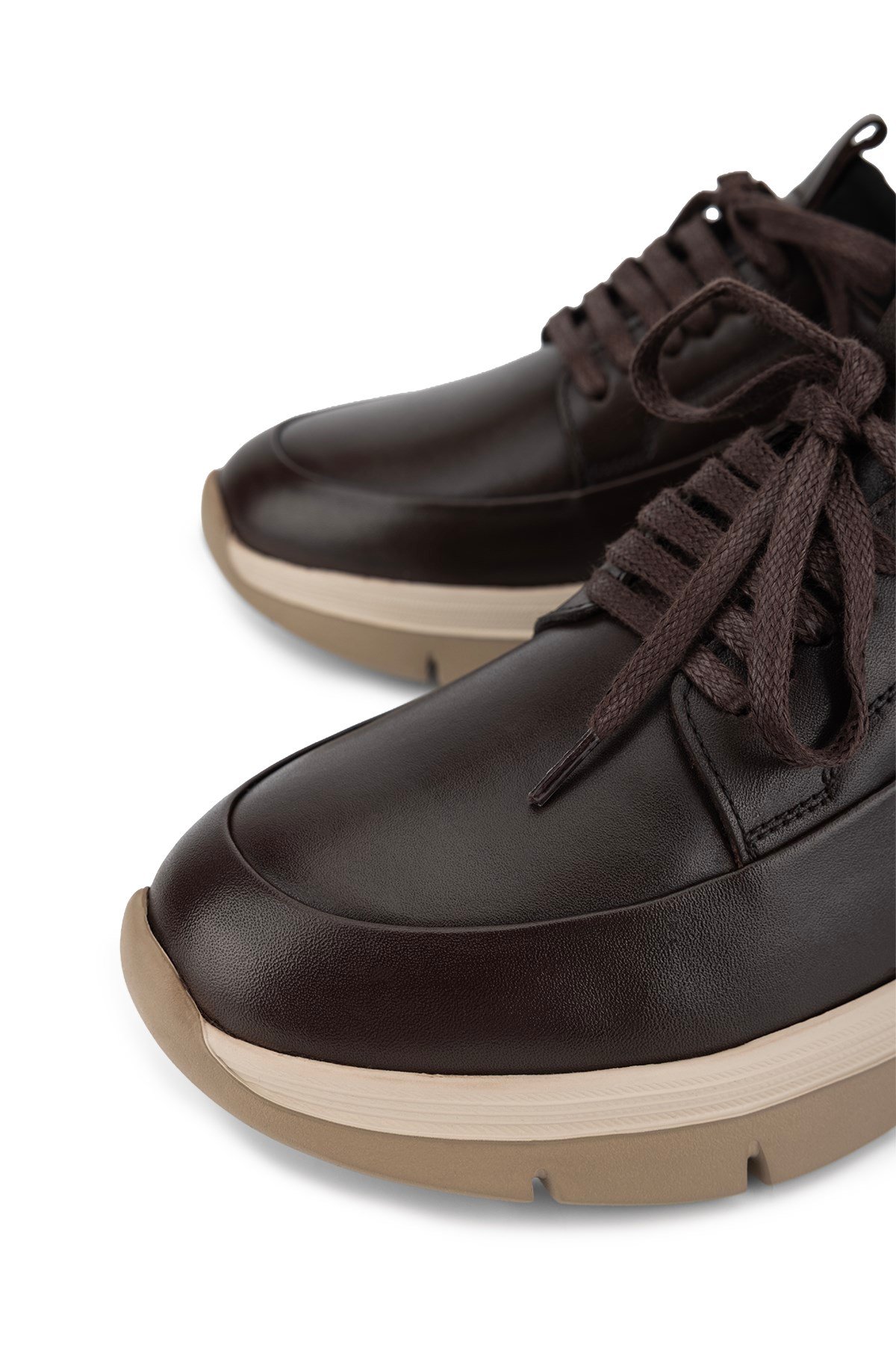 Tamer Tanca Erkek Hakiki Deri Kahverengi Sneakers & Spor Ayakkabı