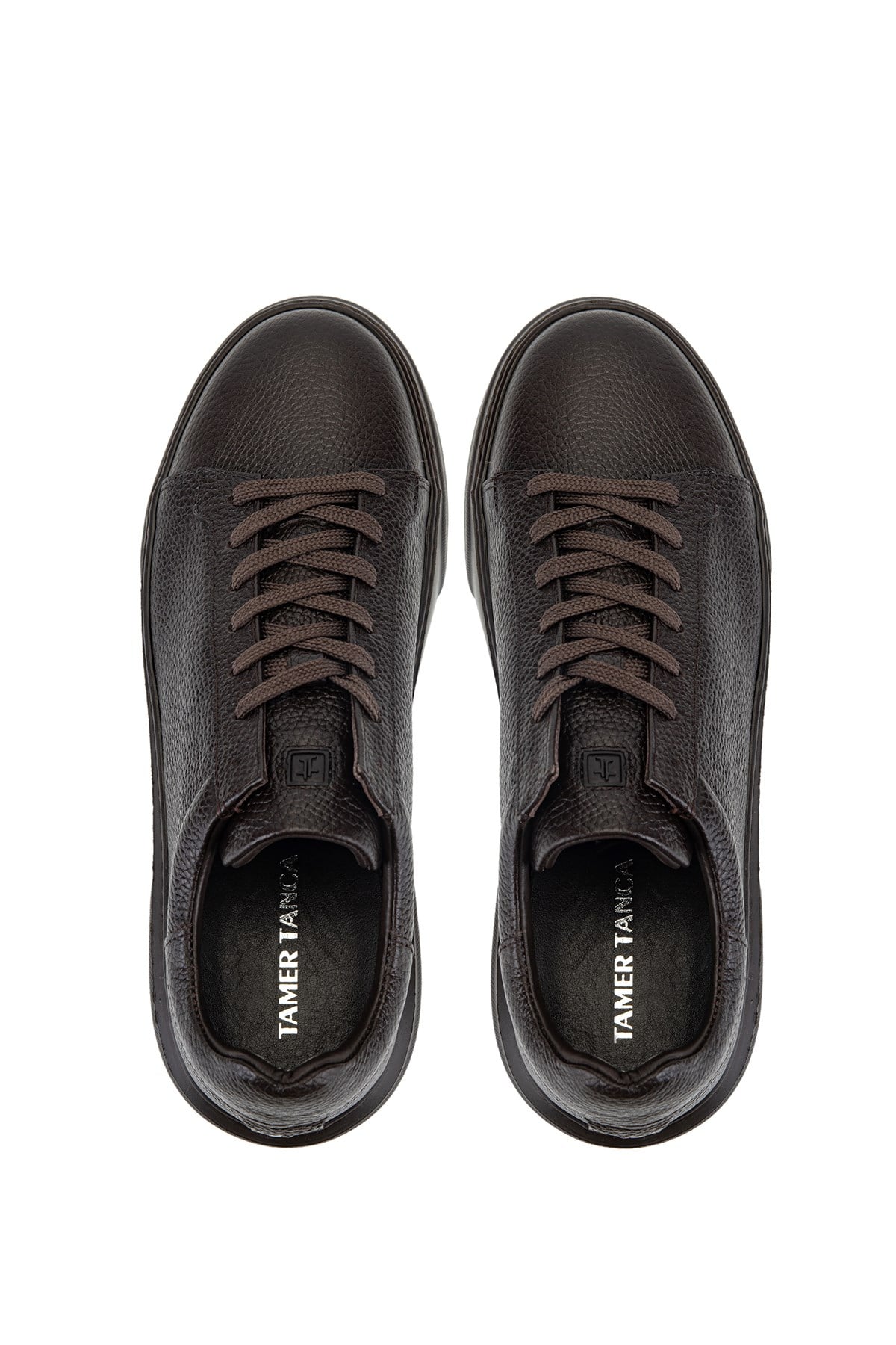 Tamer Tanca Erkek Hakiki Deri Kahverengi Taban Sneakers & Spor Ayakkabı