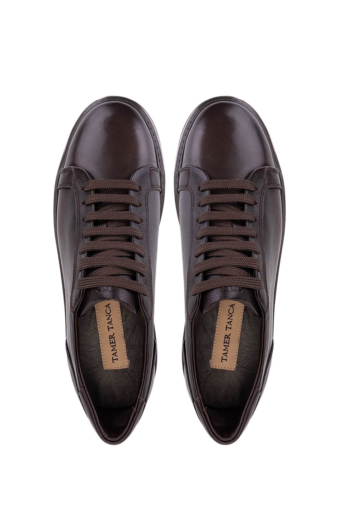 Tamer Tanca Erkek Hakiki Deri Kahverengi Sneakers & Spor Ayakkabı