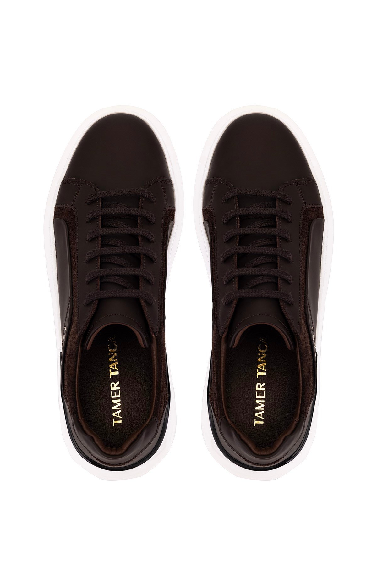 Tamer Tanca Erkek Hakiki Deri Kahverengi Sneakers & Spor Ayakkabı