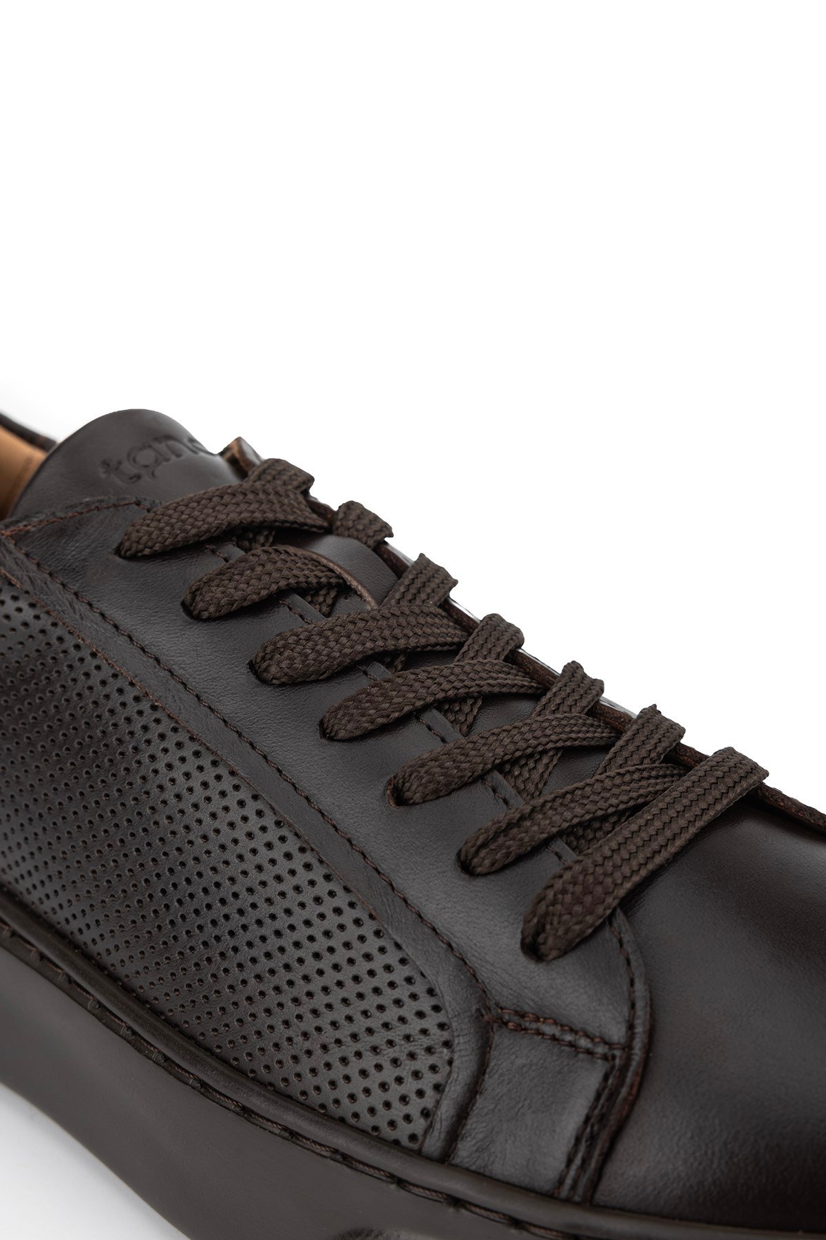 Tamer Tanca Erkek Hakiki Deri Kahverengi Sneakers & Spor Ayakkabı