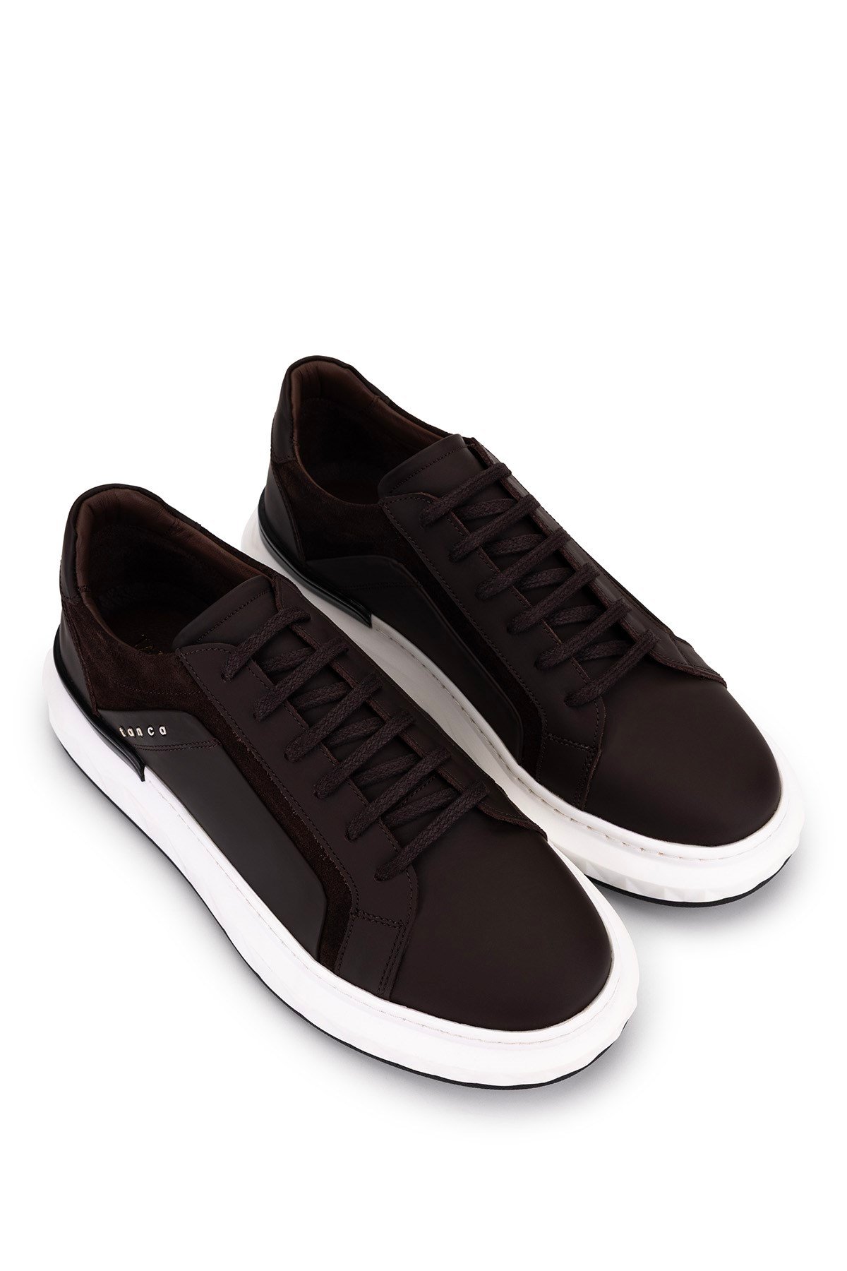 Tamer Tanca Erkek Hakiki Deri Kahverengi Sneakers & Spor Ayakkabı