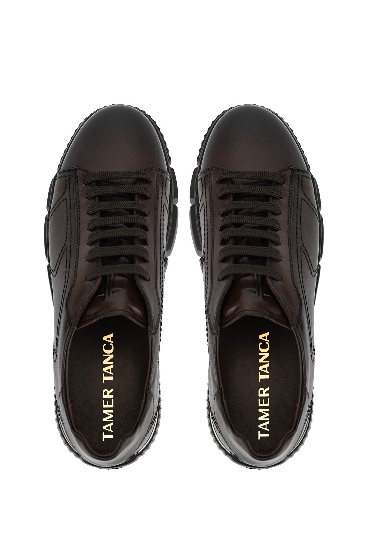 Tamer Tanca Erkek Hakiki Deri Kahverengi Sneakers & Spor Ayakkabı