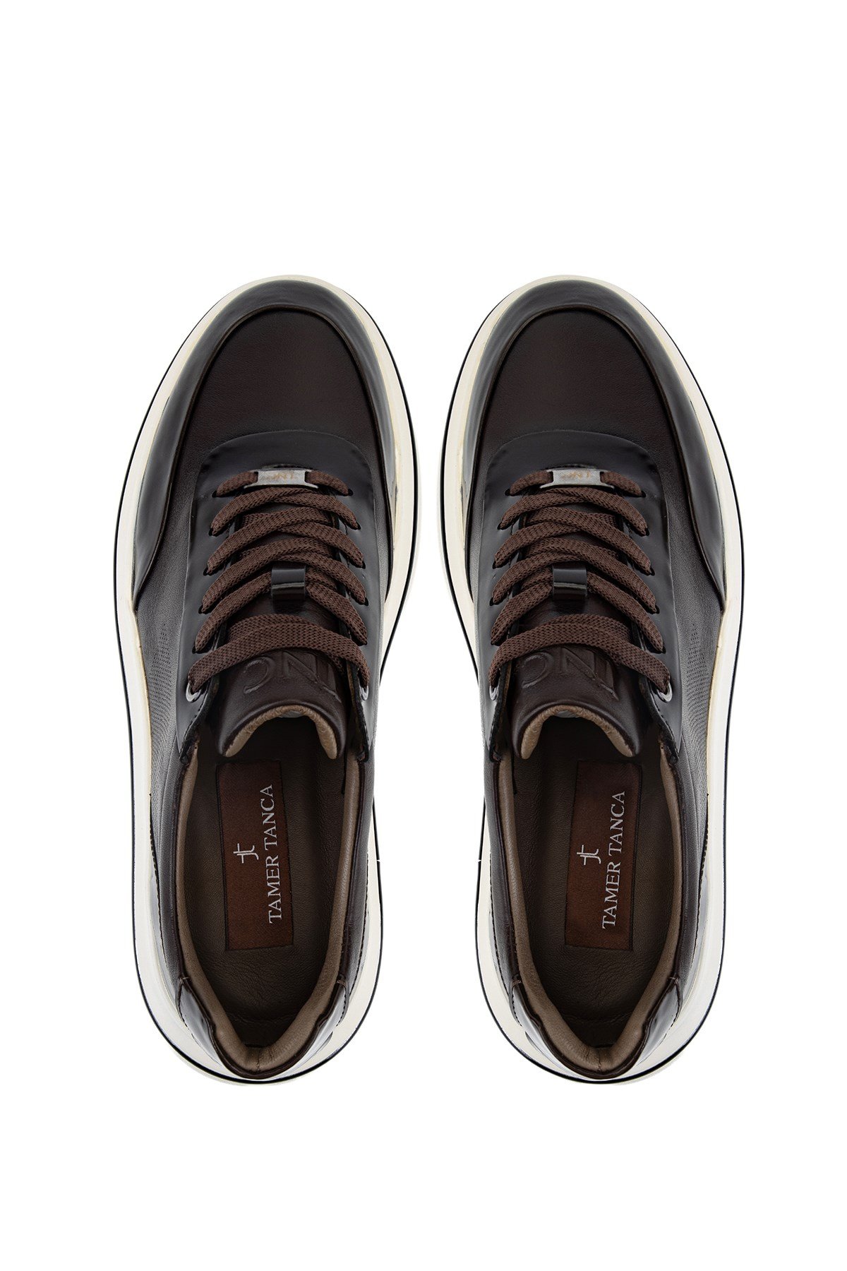 Tamer Tanca Erkek Hakiki Deri Kahverengi Sneakers & Spor Ayakkabı
