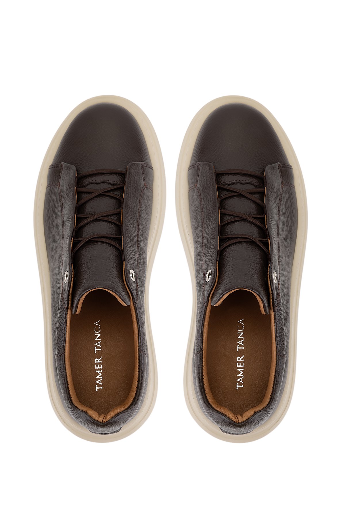 Tamer Tanca Erkek Hakiki Deri Kahverengi Sneakers & Spor Ayakkabı