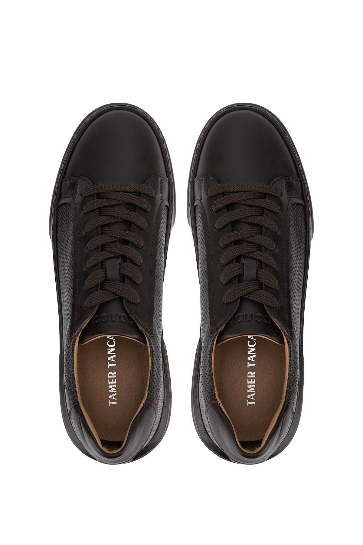 Tamer Tanca Erkek Hakiki Deri Kahverengi Sneakers & Spor Ayakkabı
