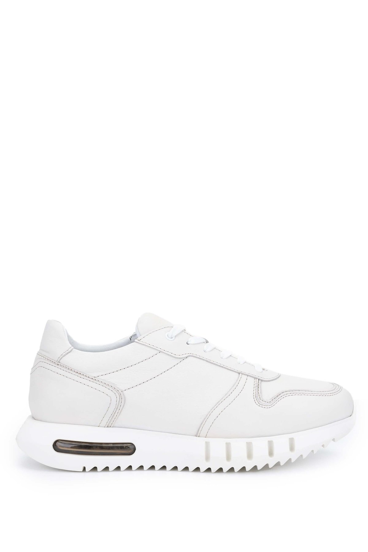 Tamer Tanca Erkek Hakiki Deri Kırık Beyaz Sneakers & Spor Ayakkabı