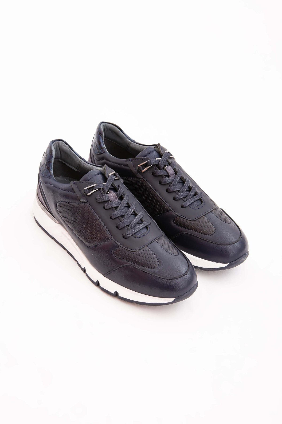 Tamer Tanca Erkek Hakiki Deri Lacivert Sneakers & Spor Ayakkabı