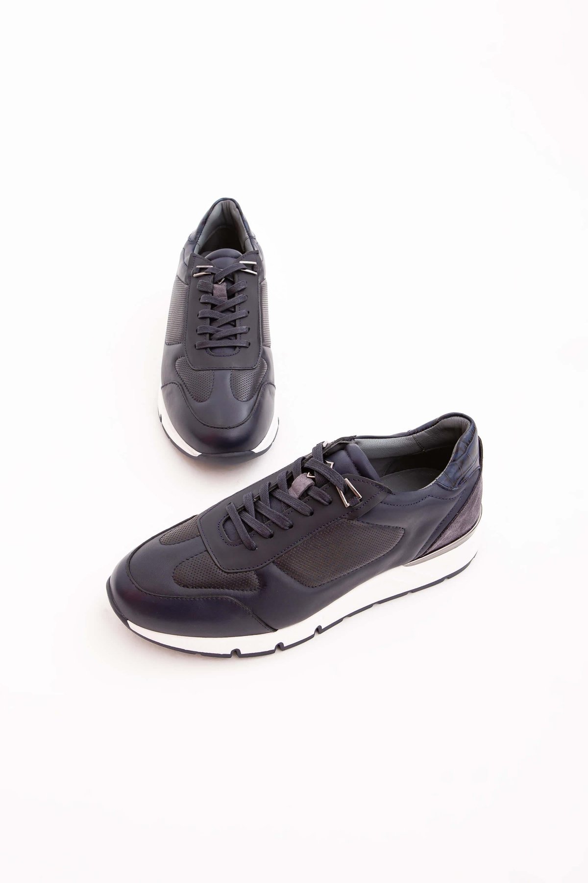 Tamer Tanca Erkek Hakiki Deri Lacivert Sneakers & Spor Ayakkabı