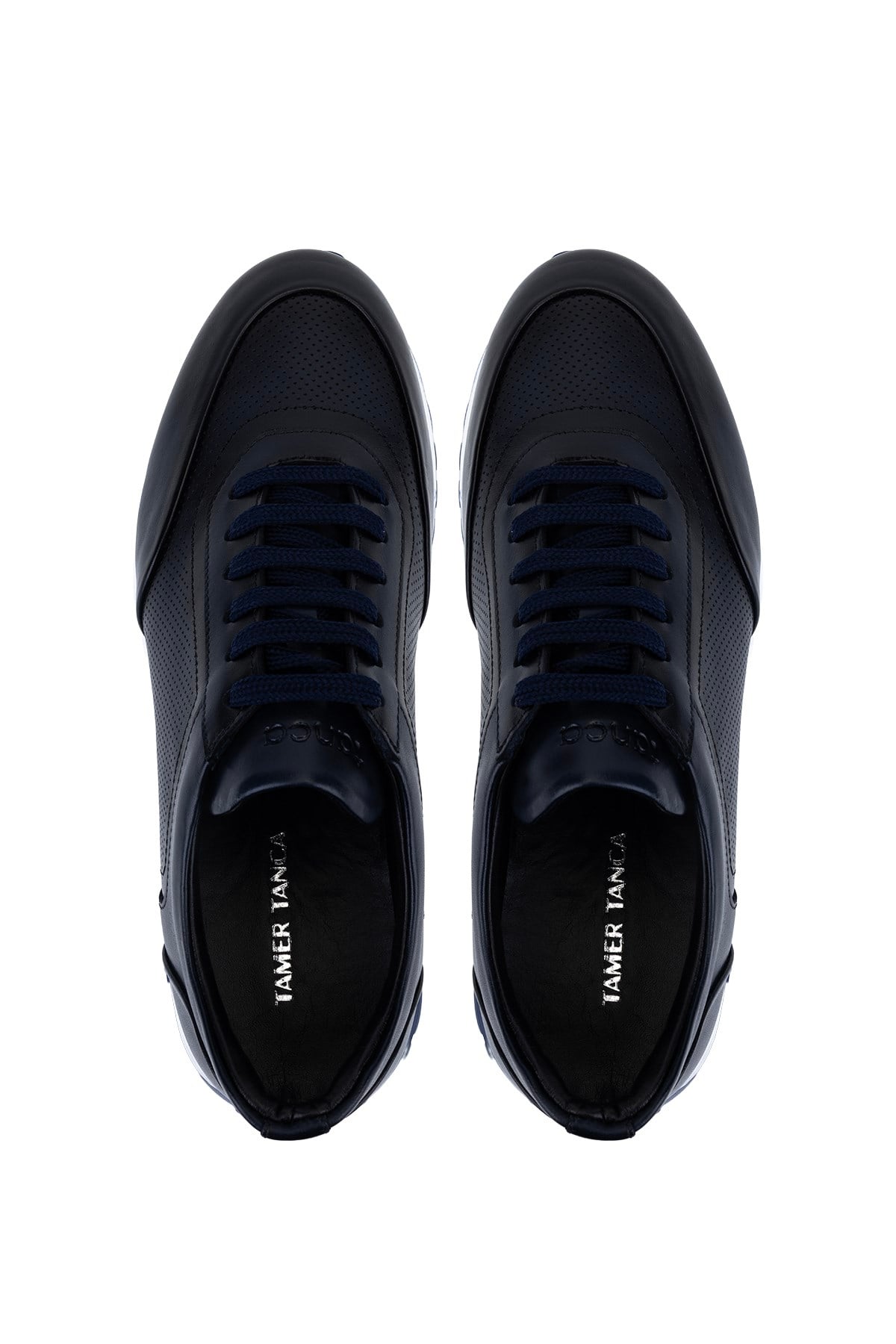 Tamer Tanca Erkek Hakiki Deri Lacivert Sneakers & Spor Ayakkabı