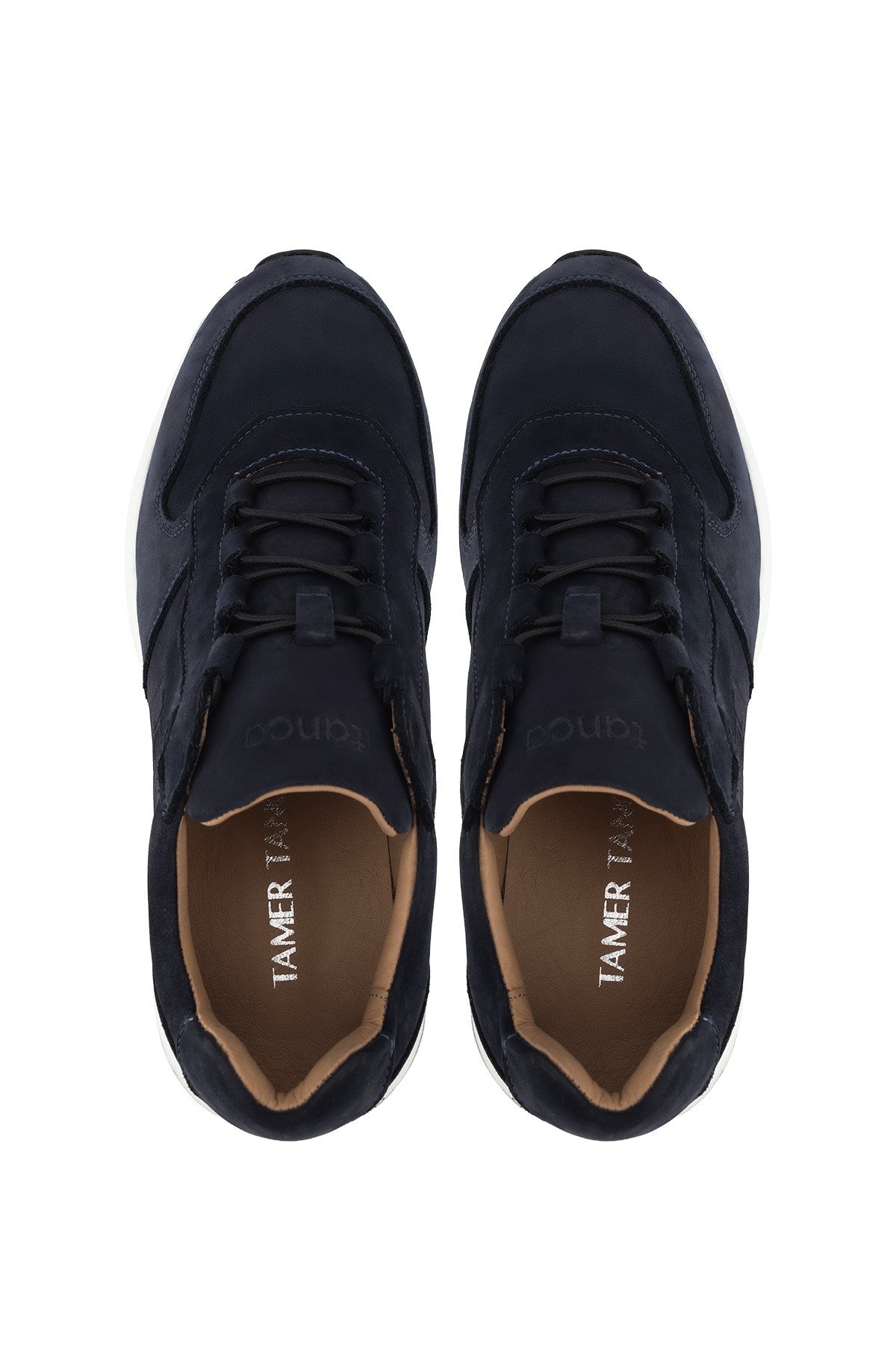 Tamer Tanca Erkek Hakiki Deri Lacivert Nubuk Sneakers & Spor Ayakkabı