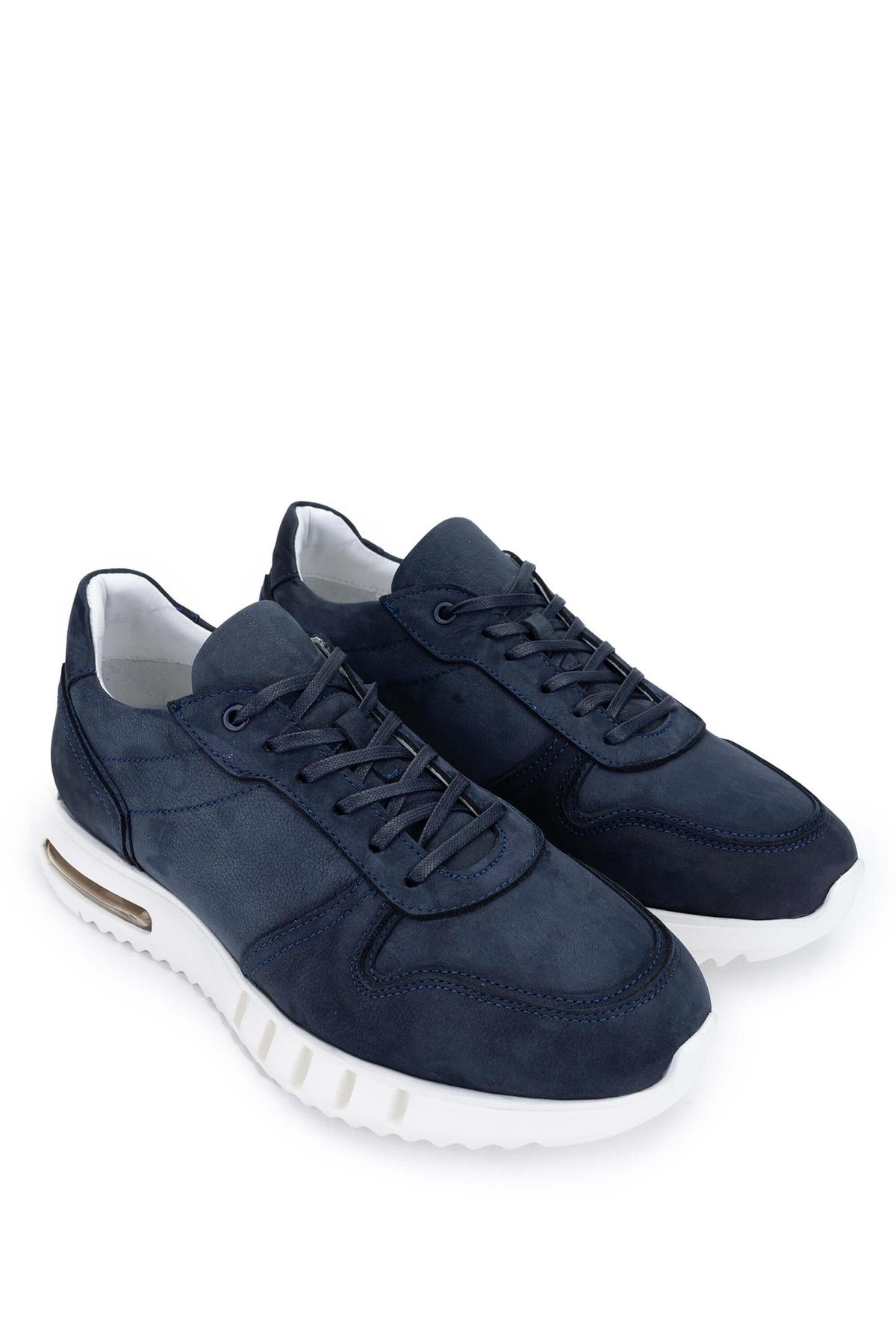Tamer Tanca Erkek Hakiki Deri Lacivert Nubuk Sneakers & Spor Ayakkabı