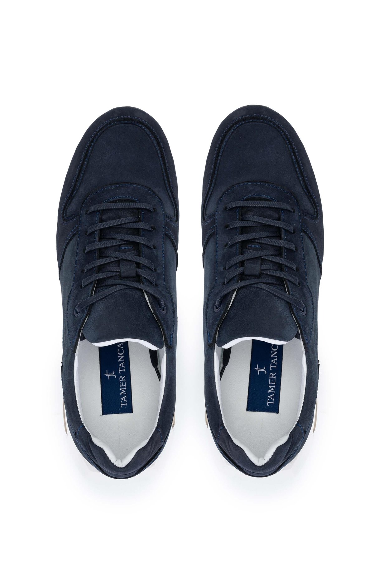 Tamer Tanca Erkek Hakiki Deri Lacivert Nubuk Sneakers & Spor Ayakkabı