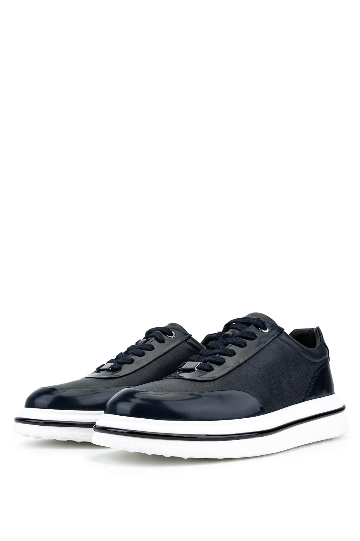 Tamer Tanca Erkek Hakiki Deri Lacivert Sneakers & Spor Ayakkabı
