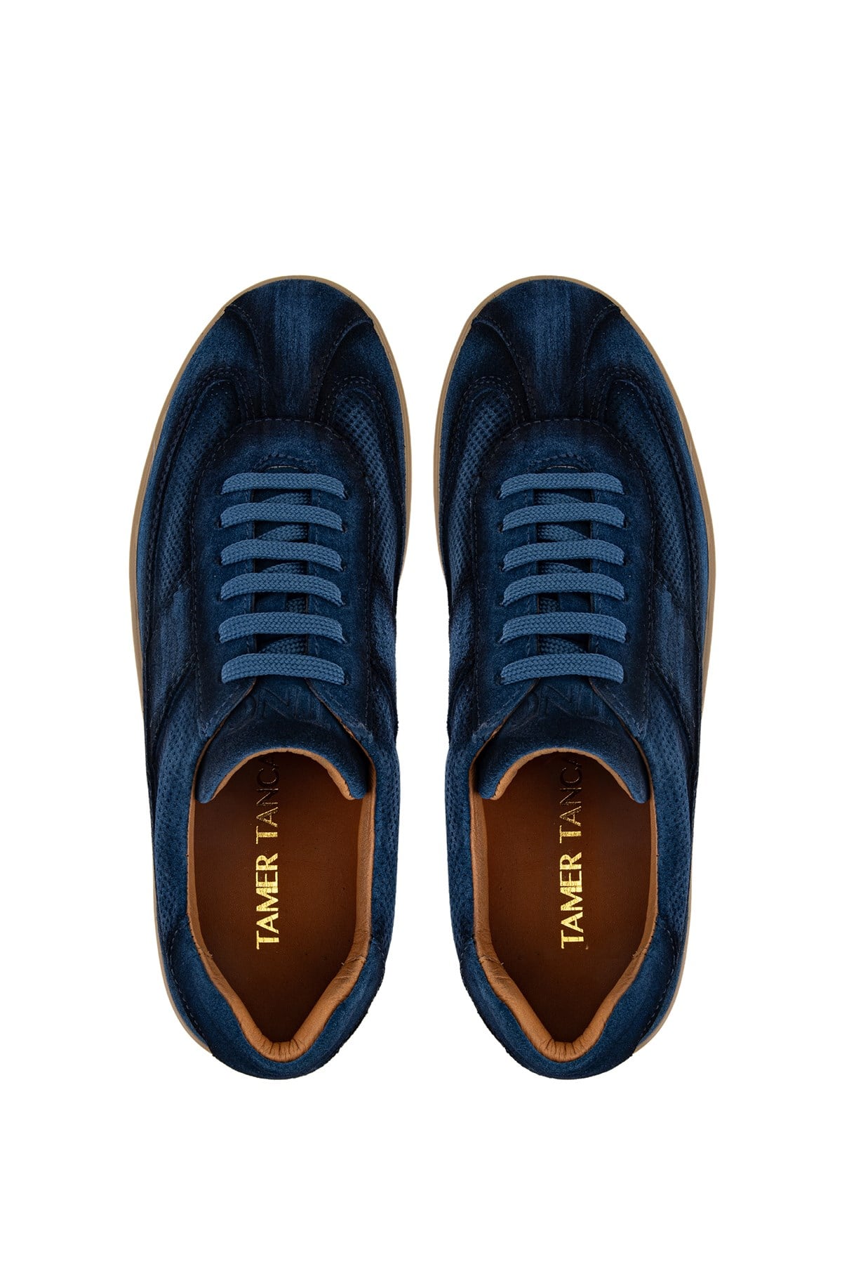 Tamer Tanca Erkek Hakiki Deri Lacivert Süet Sneakers & Spor Ayakkabı