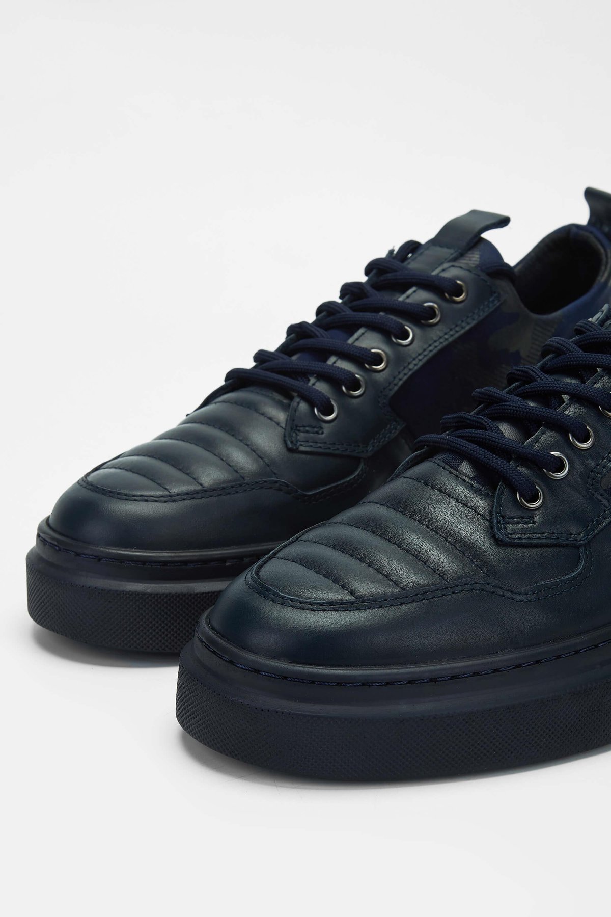 Tamer Tanca Erkek Hakiki Deri Lacivert Sneakers & Spor Ayakkabı