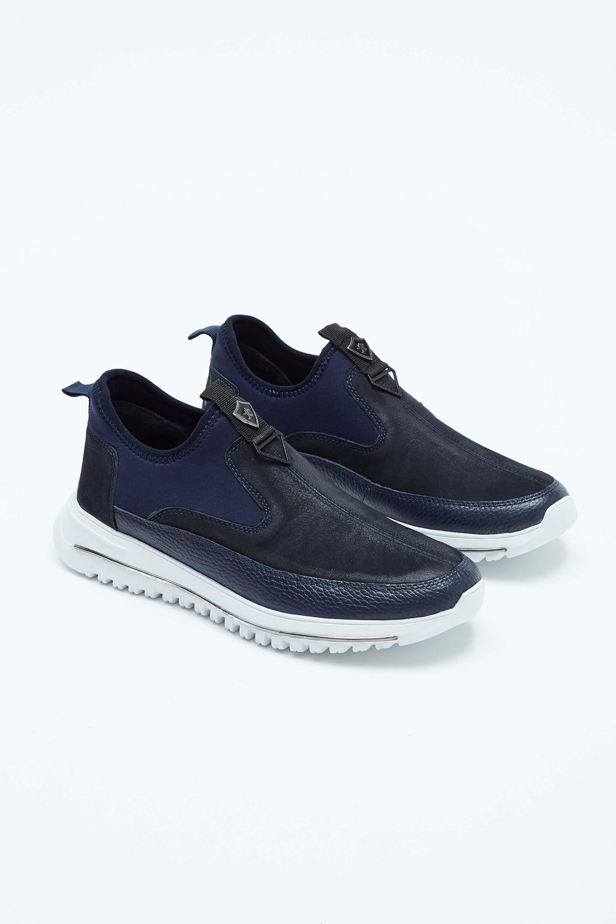 Tamer Tanca Erkek Hakiki Deri Lacivert Sneakers & Spor Ayakkabı