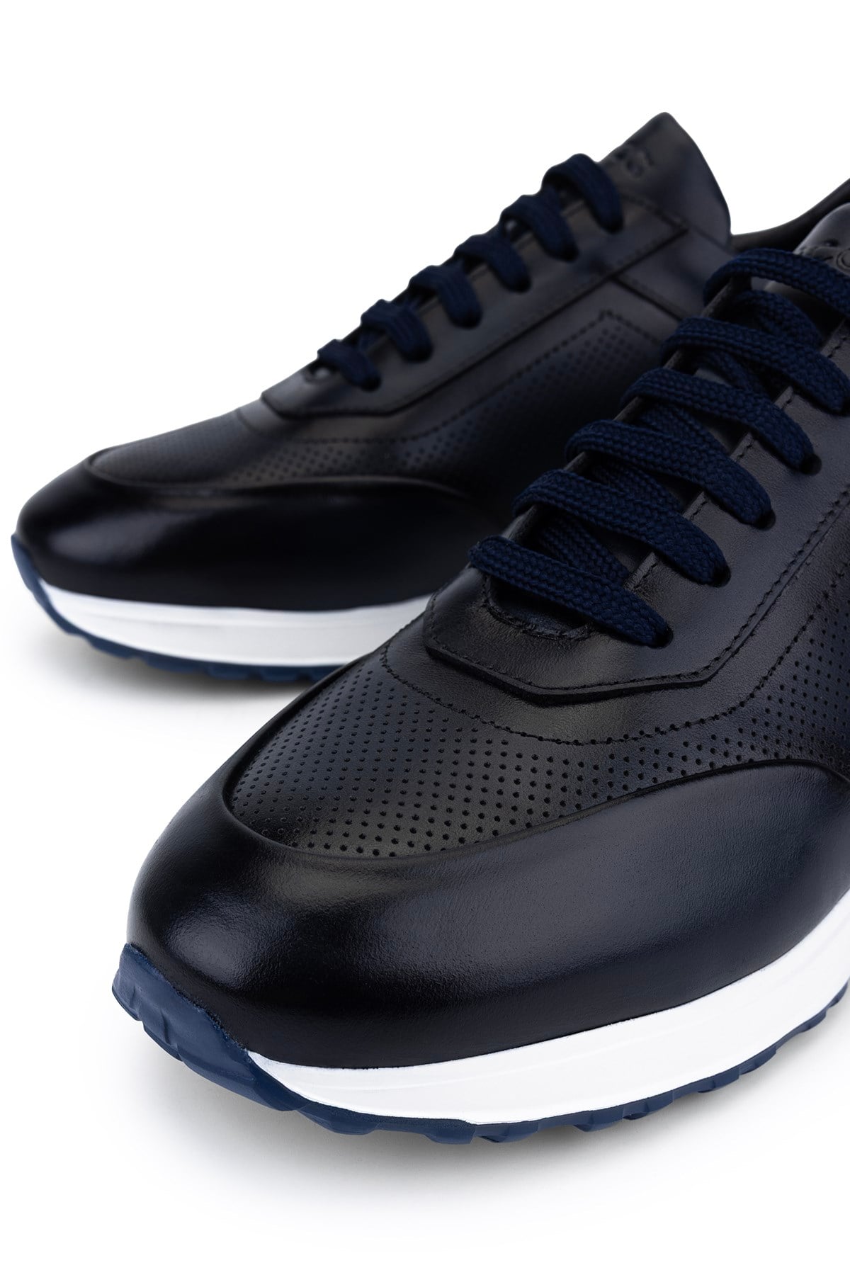 Tamer Tanca Erkek Hakiki Deri Lacivert Sneakers & Spor Ayakkabı