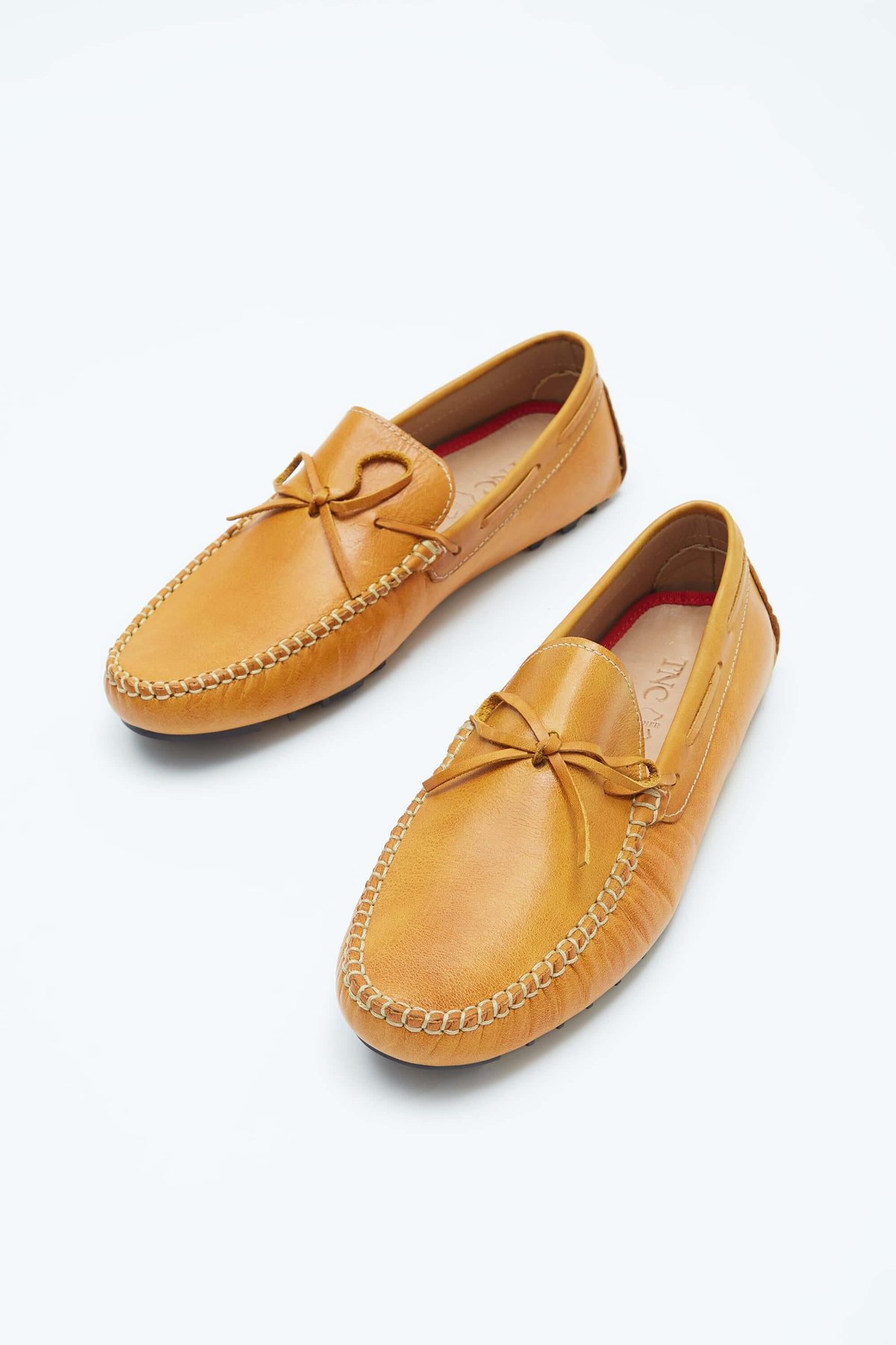 Tamer Tanca Erkek Hakiki Deri Sarı Loafer Ayakkabı