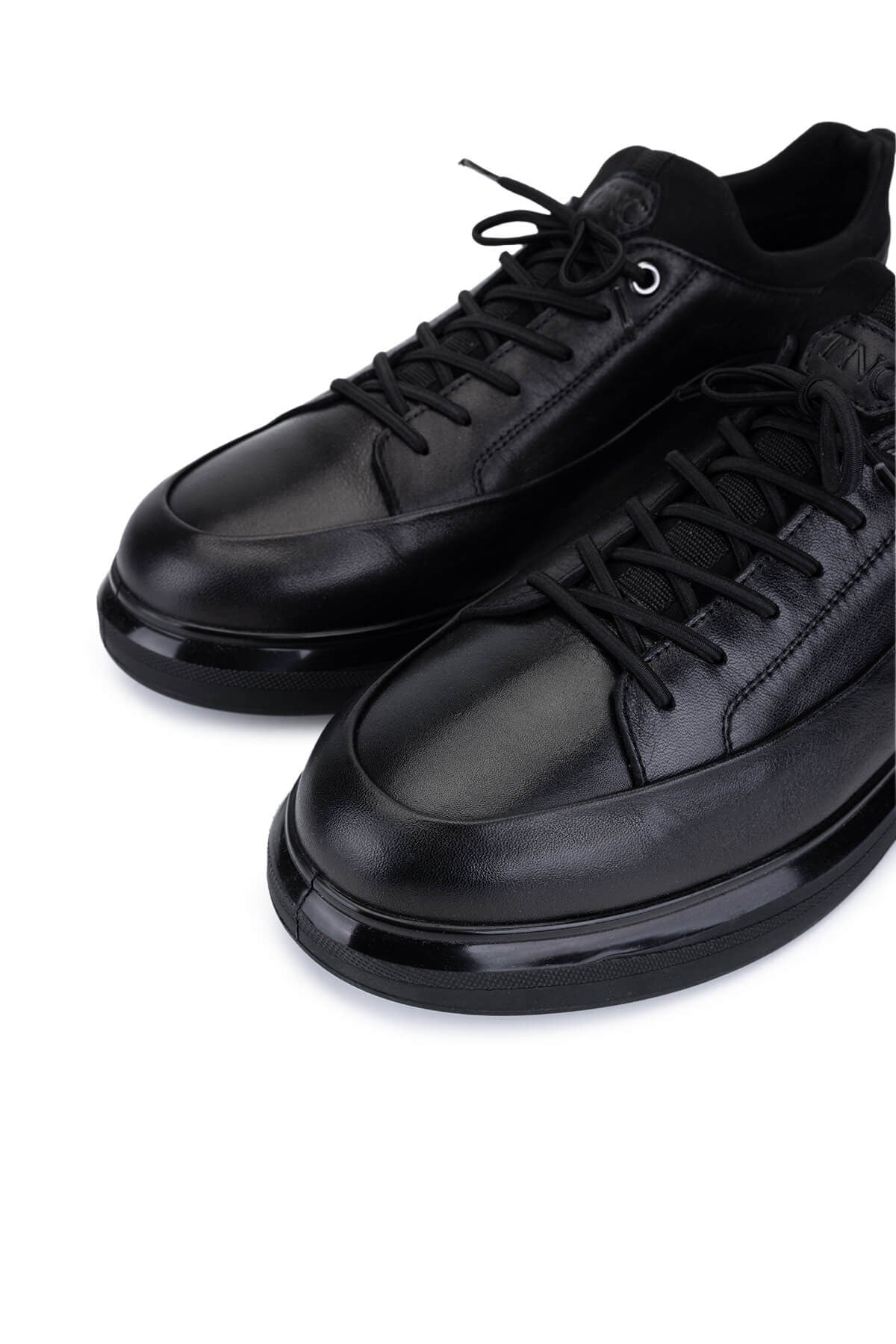 Tamer Tanca Erkek Hakiki Deri Siyah Analin Sneakers & Spor Ayakkabı