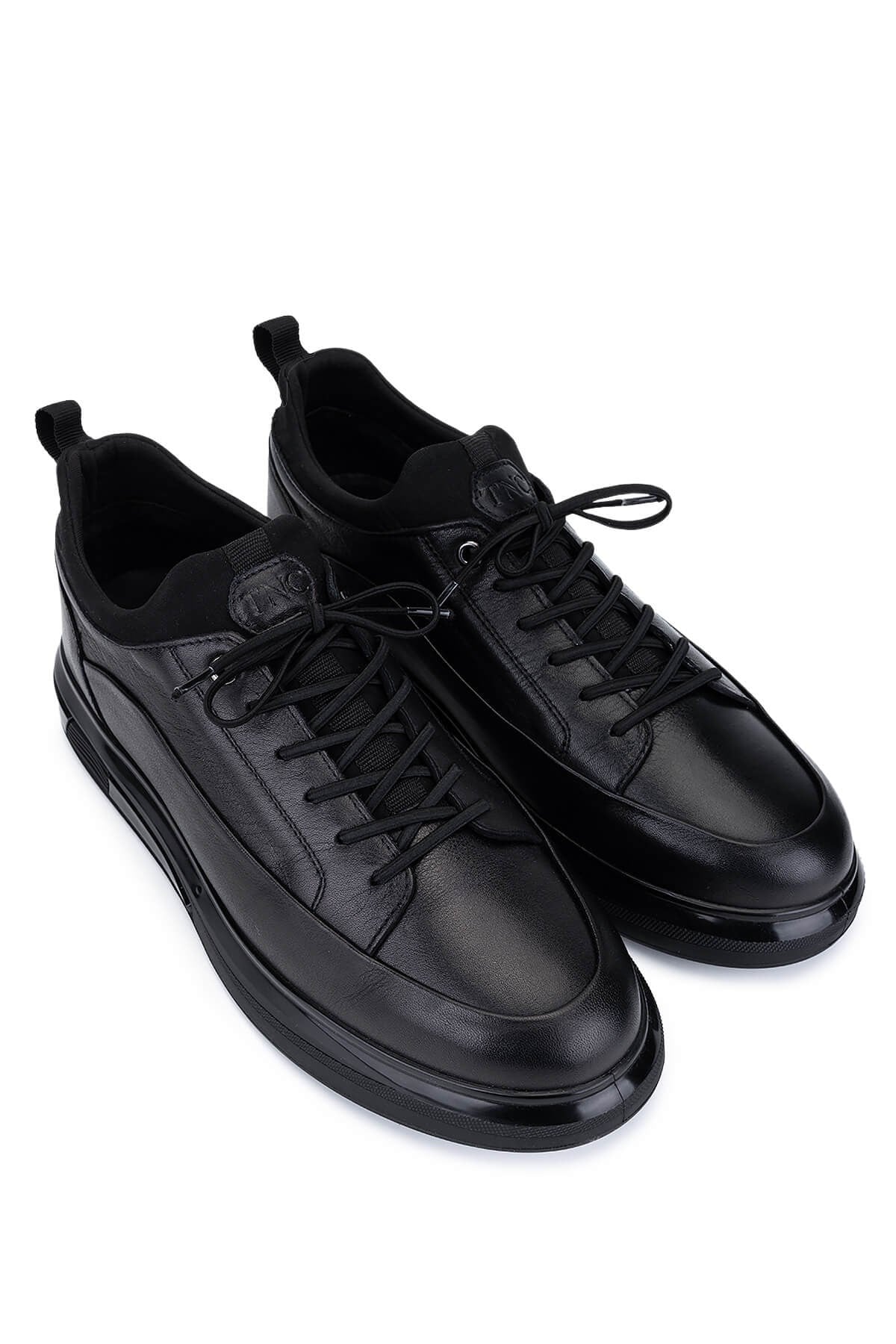 Tamer Tanca Erkek Hakiki Deri Siyah Analin Sneakers & Spor Ayakkabı