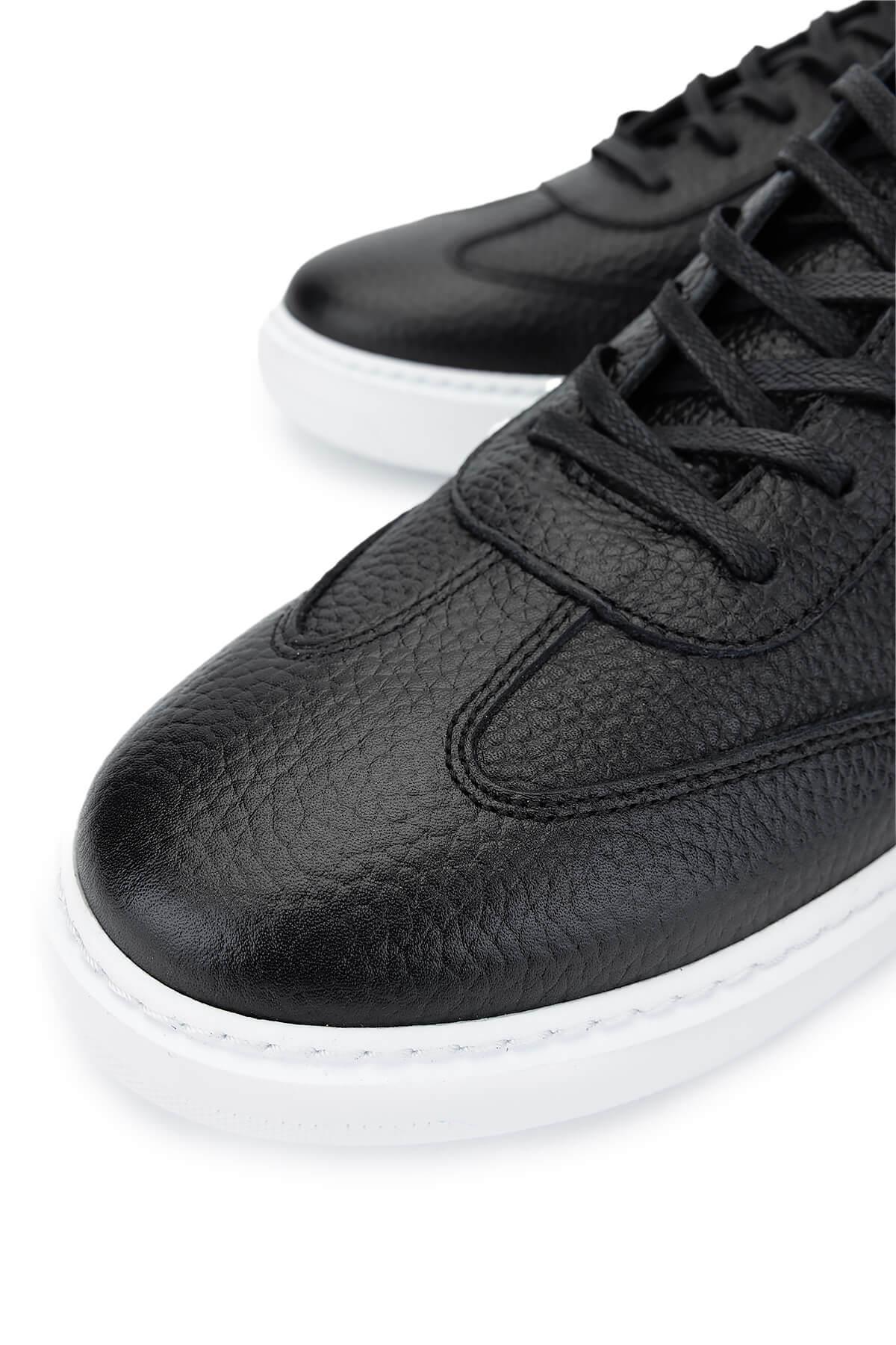 Tamer Tanca Erkek Hakiki Deri Siyah Floter Sneakers & Spor Ayakkabı