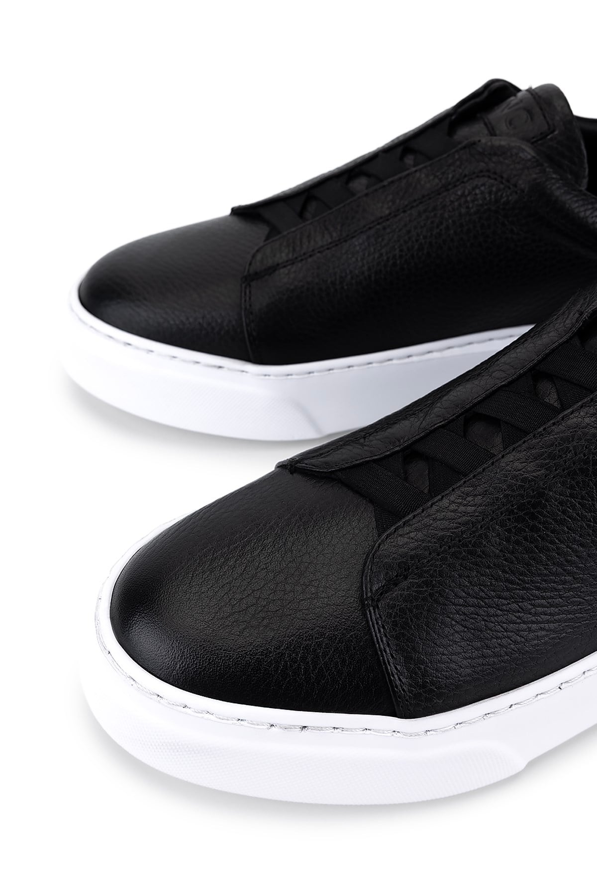 Tamer Tanca Erkek Hakiki Deri Siyah Floter Sneakers & Spor Ayakkabı